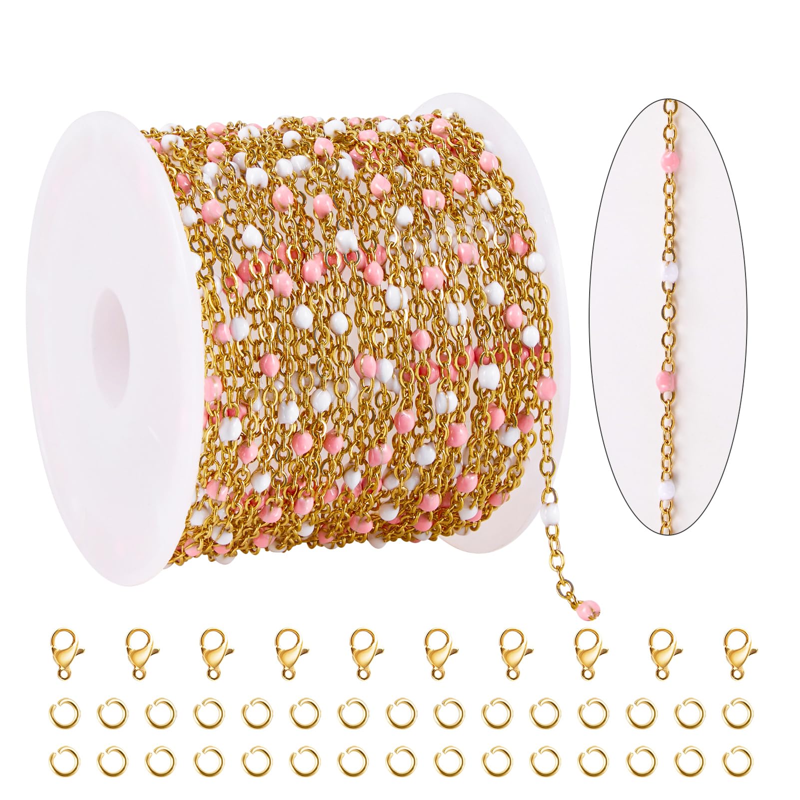 Gold Plated Jewelry Chains - Bulk for Necklace Making -22 Gold Plated Jewelry Chains - Bulk for Necklace Making -22