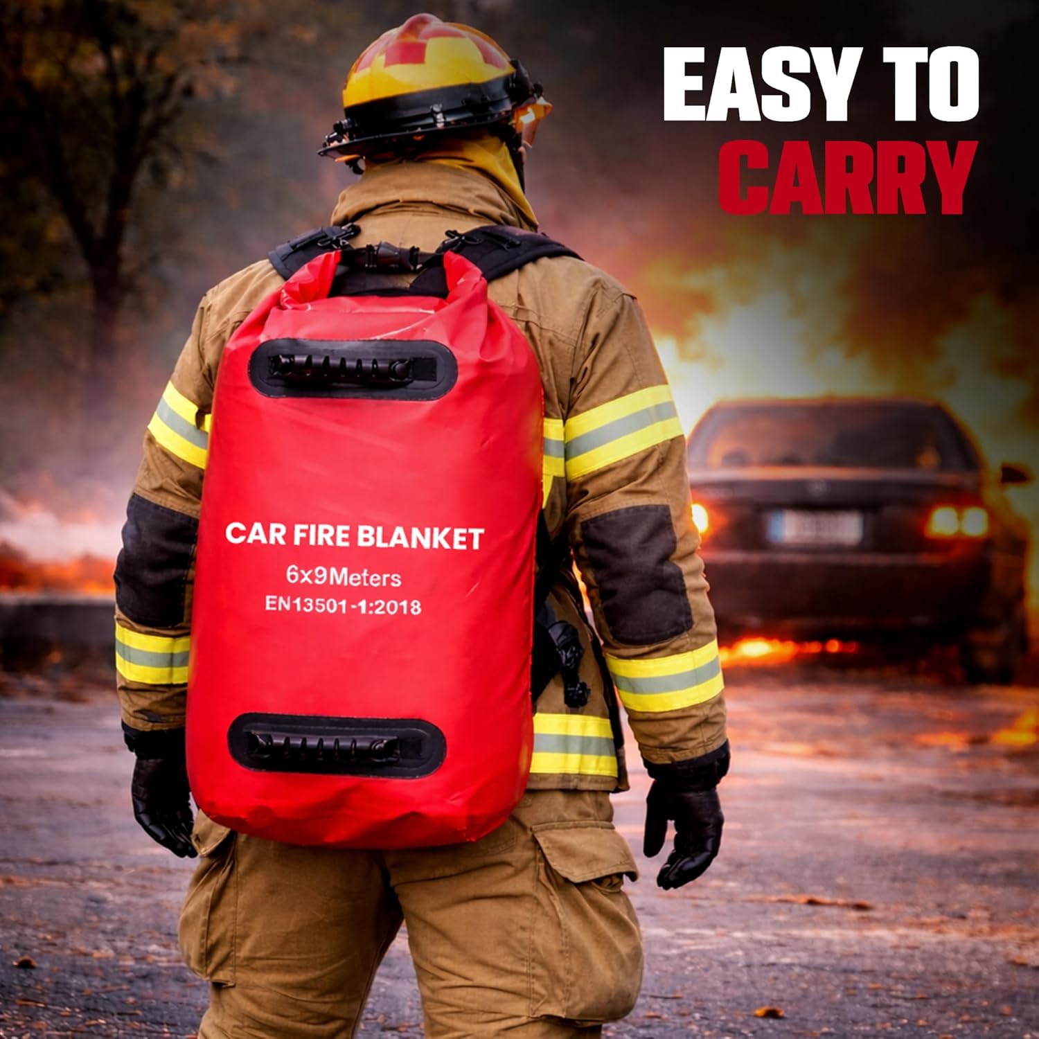 Extra Large Car Fire Blanket 20FT x 30FT, Heavy Duty Vehicle Fire Blanket for SUV Truck & EV, Lithium Battery Fire Containment for Garage & Parking