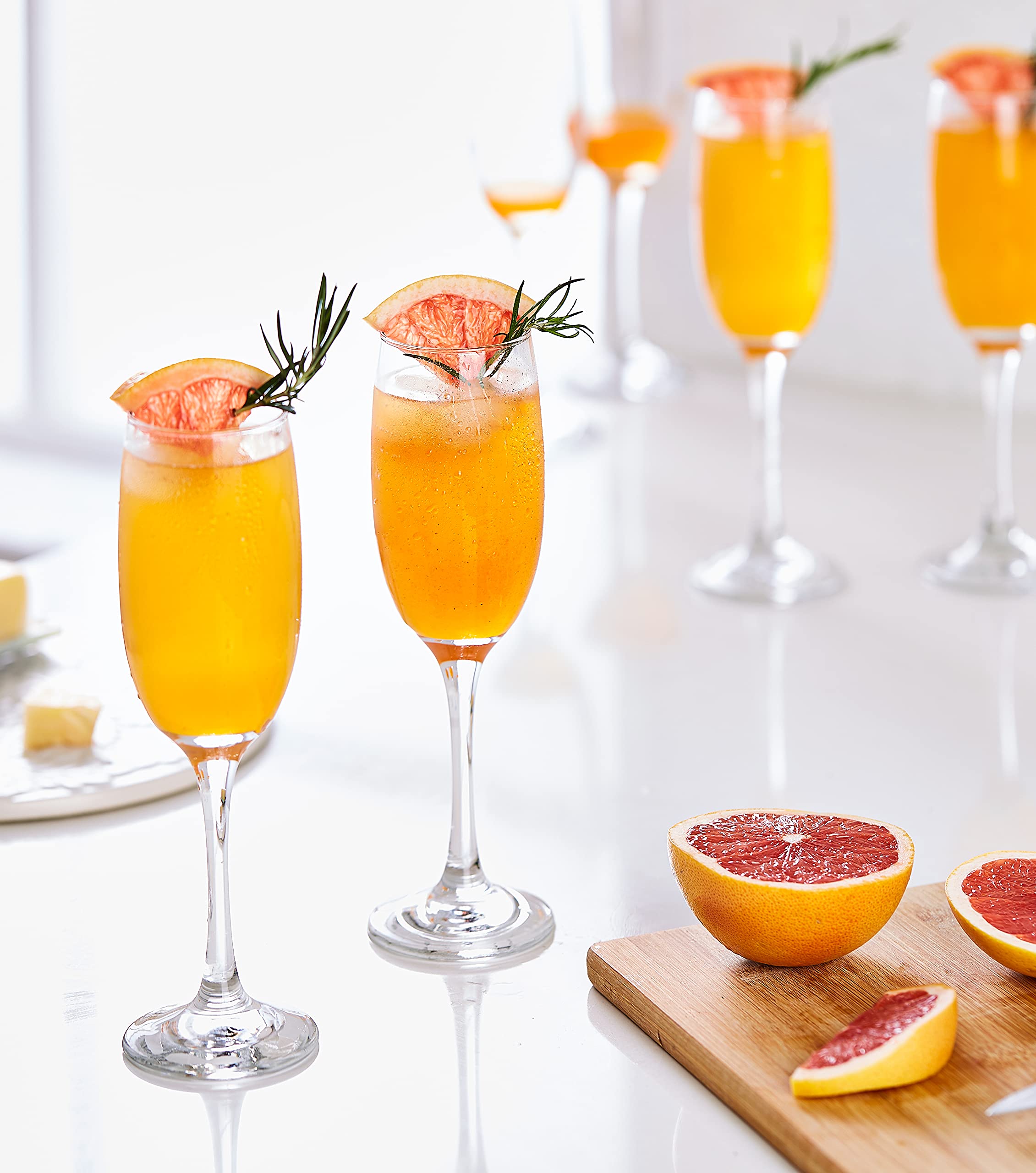 Solimo Champagne Glass Set, 185ml, Set of 6, Transparent 2