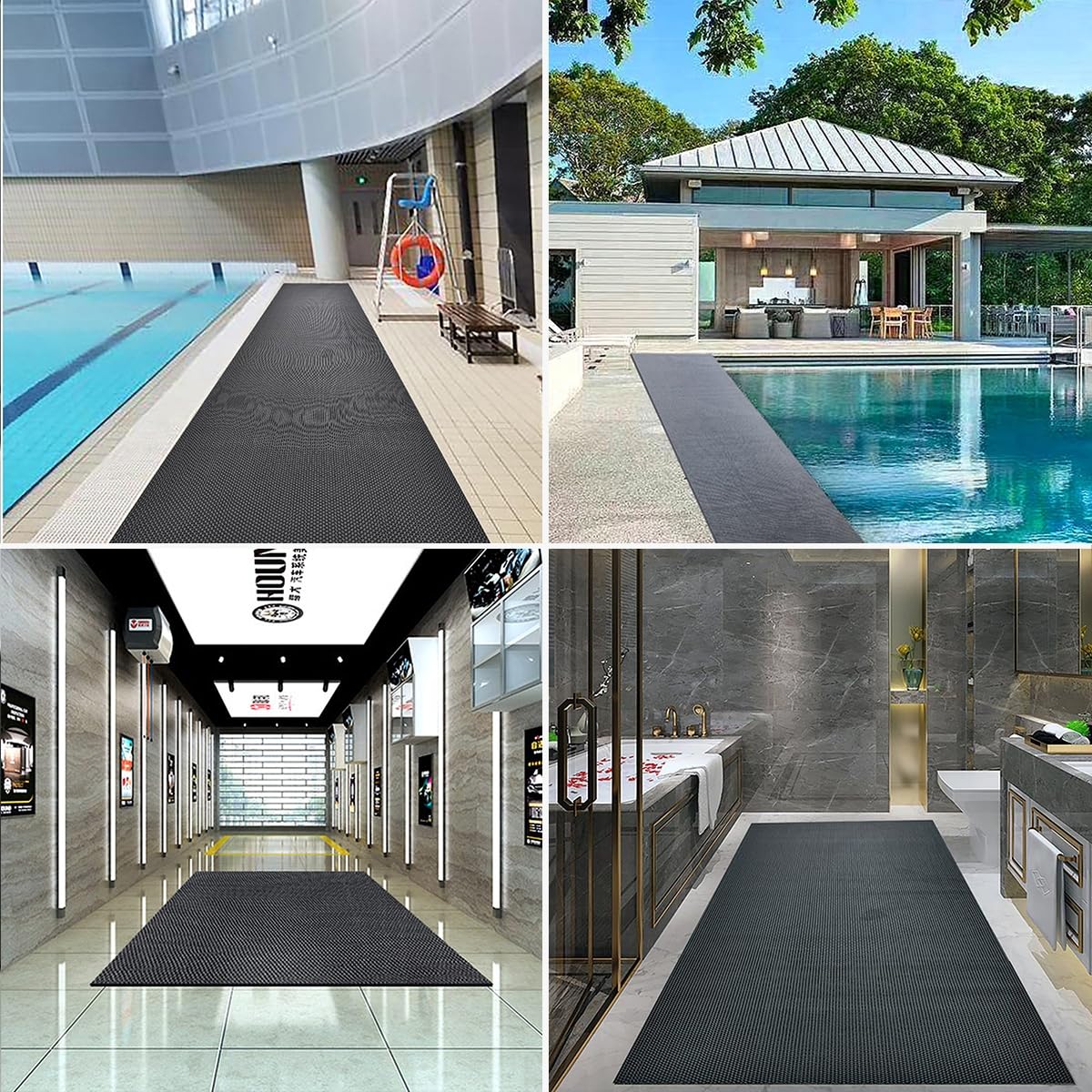 LYXXW Outdoor Non-slip Drainage Floor Mat, 5.5mm Thick Large Mesh