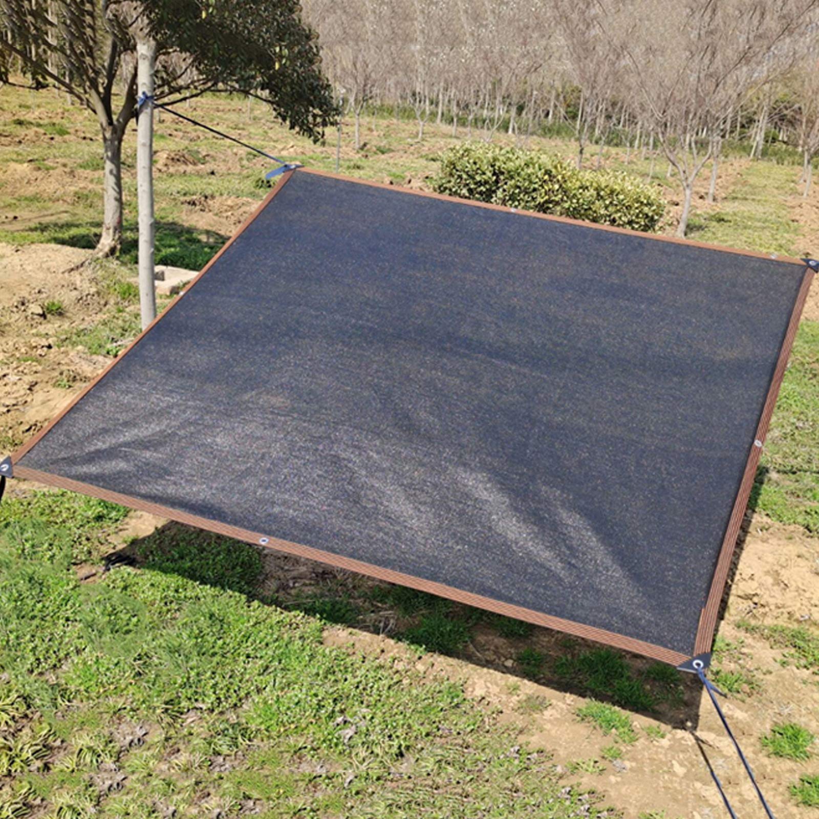 Strapazierfähiges schwarzes Schattennetz, 5 x 7 m, leichter Sonnenschutz, Markise mit festem Seil, atmungsaktiv, für Garten, Camping, Bars, Outdoor-Freizeitaktivitäten