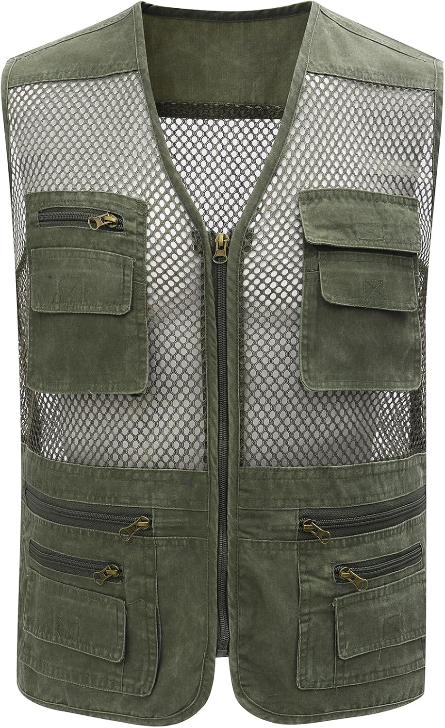 Gihuo Men's Fishing Safari Vest with Pockets for Summer Travel