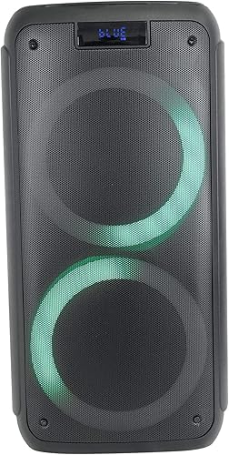 Miniatura 8 de Rockville Rock Party 8 - Altavoz Bluetooth dual de 8 pulgadas y 500 W, luces LED, 2 entradas de micrófono, Mega Bass, emparejamiento TWS, para