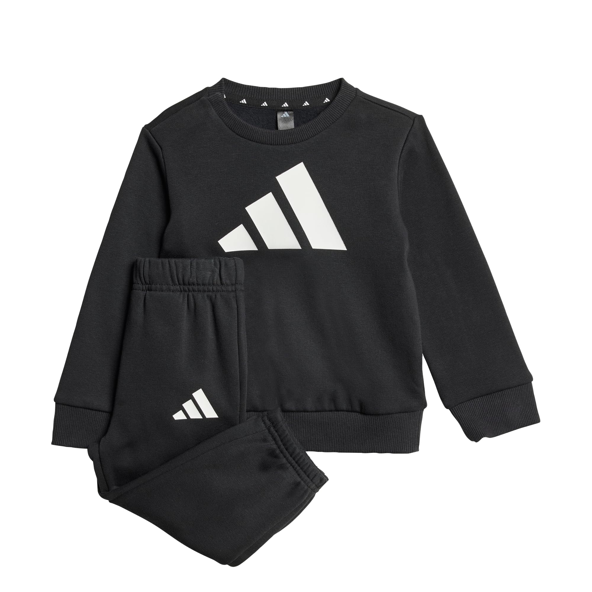 adidas Unisex Baby Big Logo Essentials Jogger Track Suit, Black/White, 18-24 Months