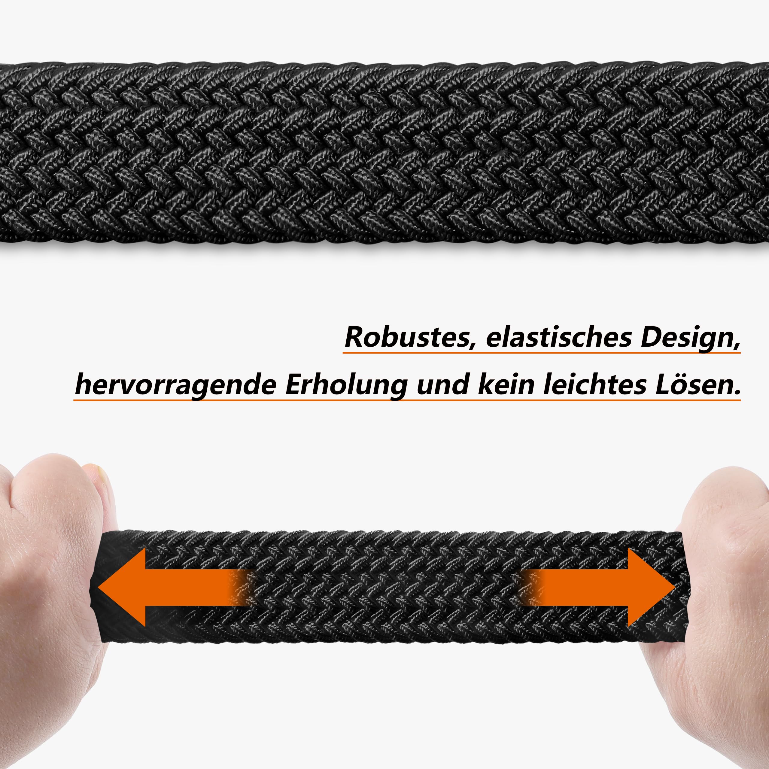 LAKIDAY Cintura in Tessuto Cintura Elasticizzata Cintura intrecciata cintura intrecciata Elastica perUomo e Donna ampia lunghezza da 3,5 cm da 100 cm a 130 cm