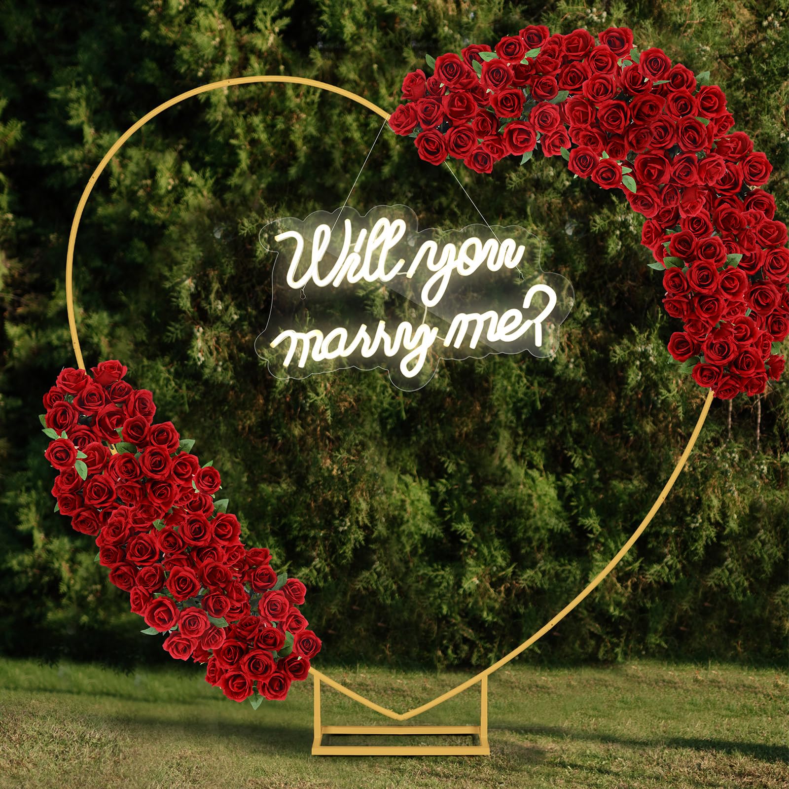 Amazon.com: VIHOSE Large Metal Heart Arch Stand and Will You Marry