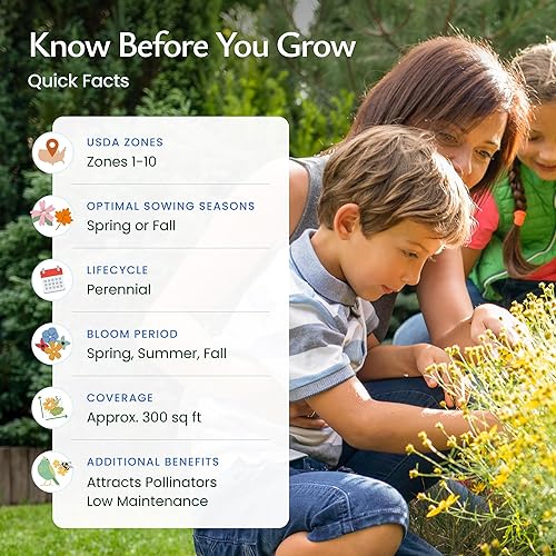 Miniatura 5 de Created By Nature Todas las semillas de flores perennes, 15 variedades de flores, 49,000 semillas de flores silvestres