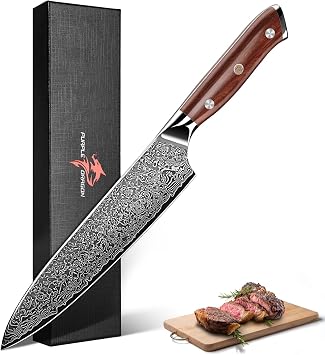 Purple Dragon Carbon Steel Slicing for Sourdough, Cake and Fruits