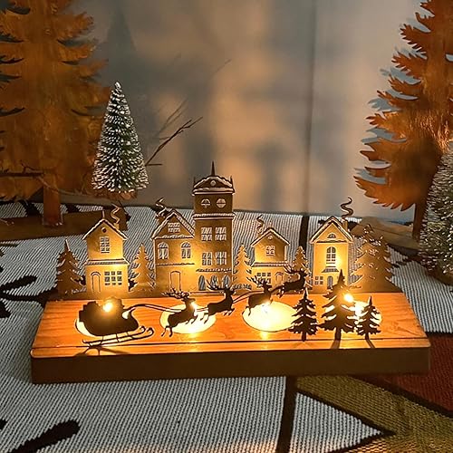 Miniatura 3 de Candelabro creativo de Adviento 4 asientos Candelabro de Navidad Candelabros Cónicos Candelabros Navidad Pequeños Candelabros Votivos de Navidad