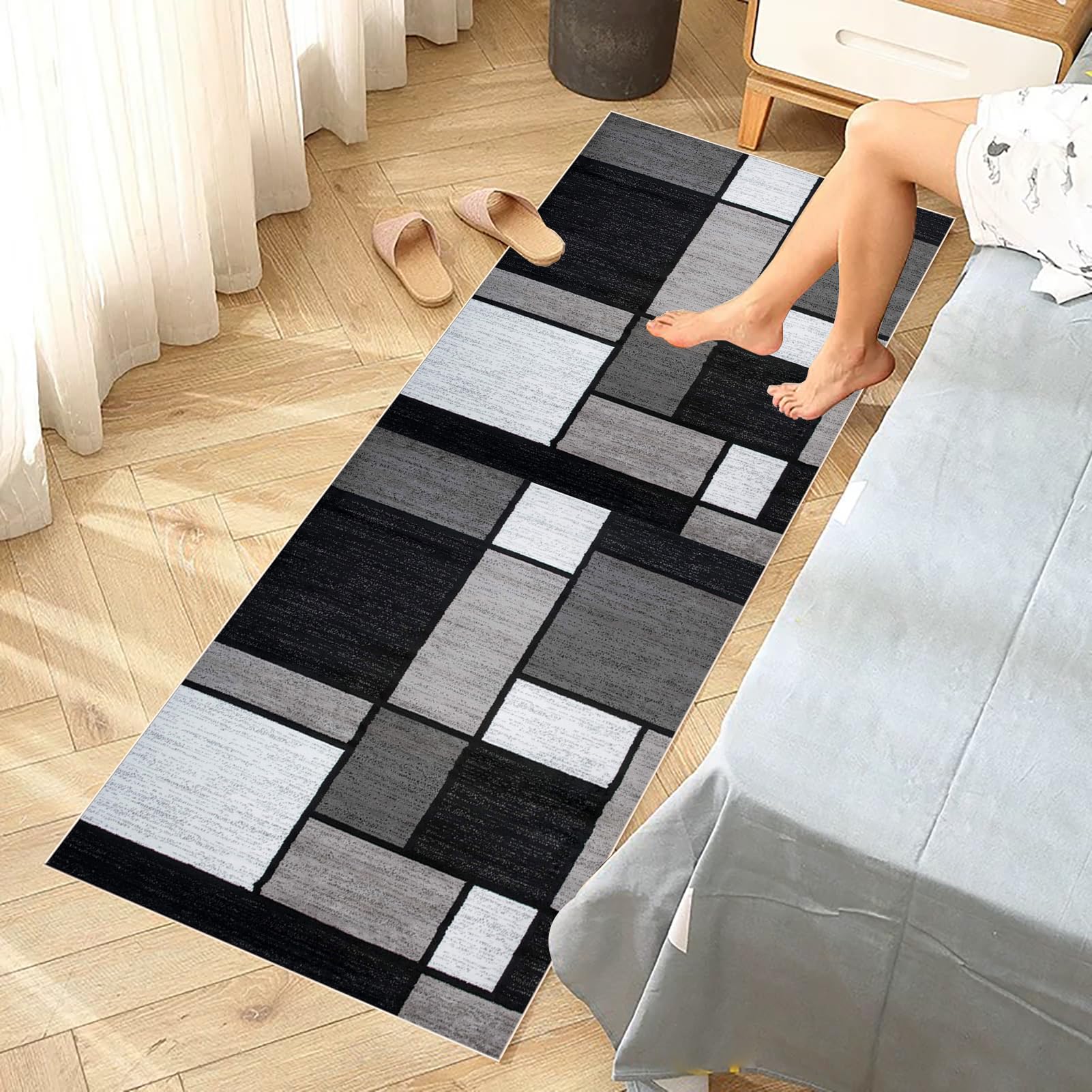 Dywan Chodnik Kuchenny Zmywalny Antypoślizgowy Dywan Biegacz Długi Korytarz Dywany Salon Dywan Sypialnia Nowoczesne Długie Maty Do Wejścia Balkon Łazienka Pralnia 50 x 250 cm