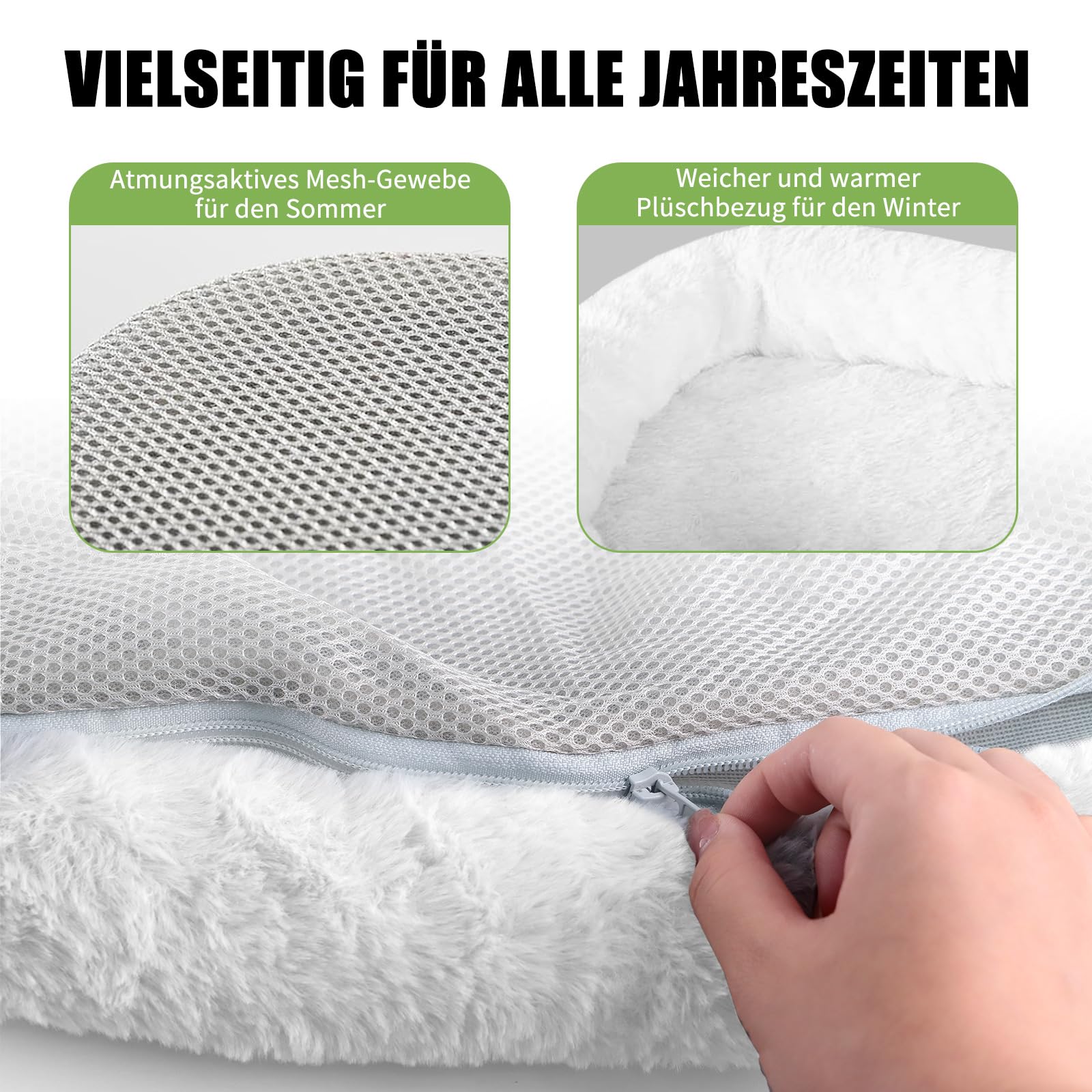 Katzenbett Fensterbank & Katzen Fensterliege mit 6 Saugnäpfen, Klappbare Katzenhängematte bis 18kg - Flauschig & Atmungsaktiv für Sonnenbad
