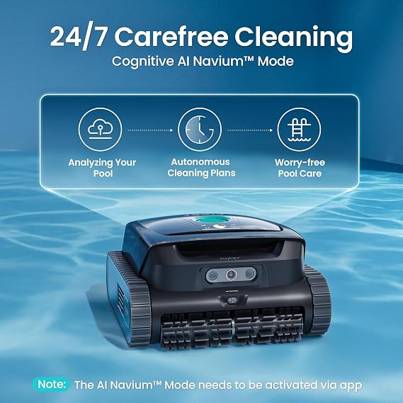 (2026 Upgrade) AIPER Scuba V3, 240 Min Runtime Upgrade Battery Life, AI Vision Cordless Robotic Pool Cleaner, Multi-Layer Filtration, Include Wireless Charging Dock, Gray