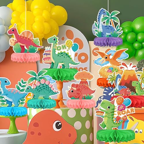 Miniatura 30 de Centro de mesa de decoración de cumpleaños de safari, suministros de fiesta temática de animales de la selva, adornos de mesa de panal