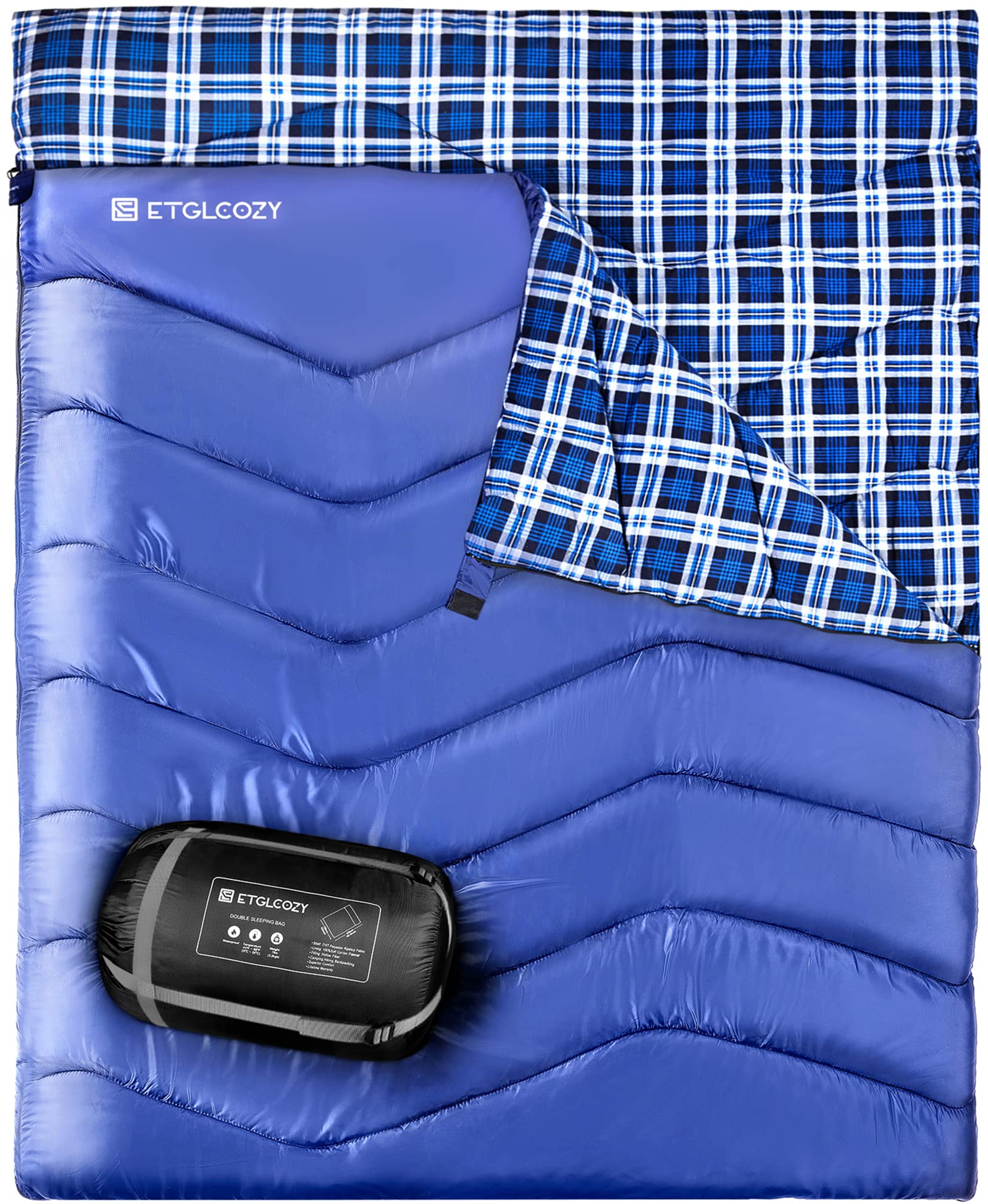 Double/Single Sleeping Bag for Adults Camping