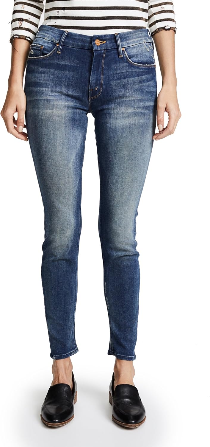 MOTHER Women's The Looker Skinny Jeans, Tequila Truth, Blue
