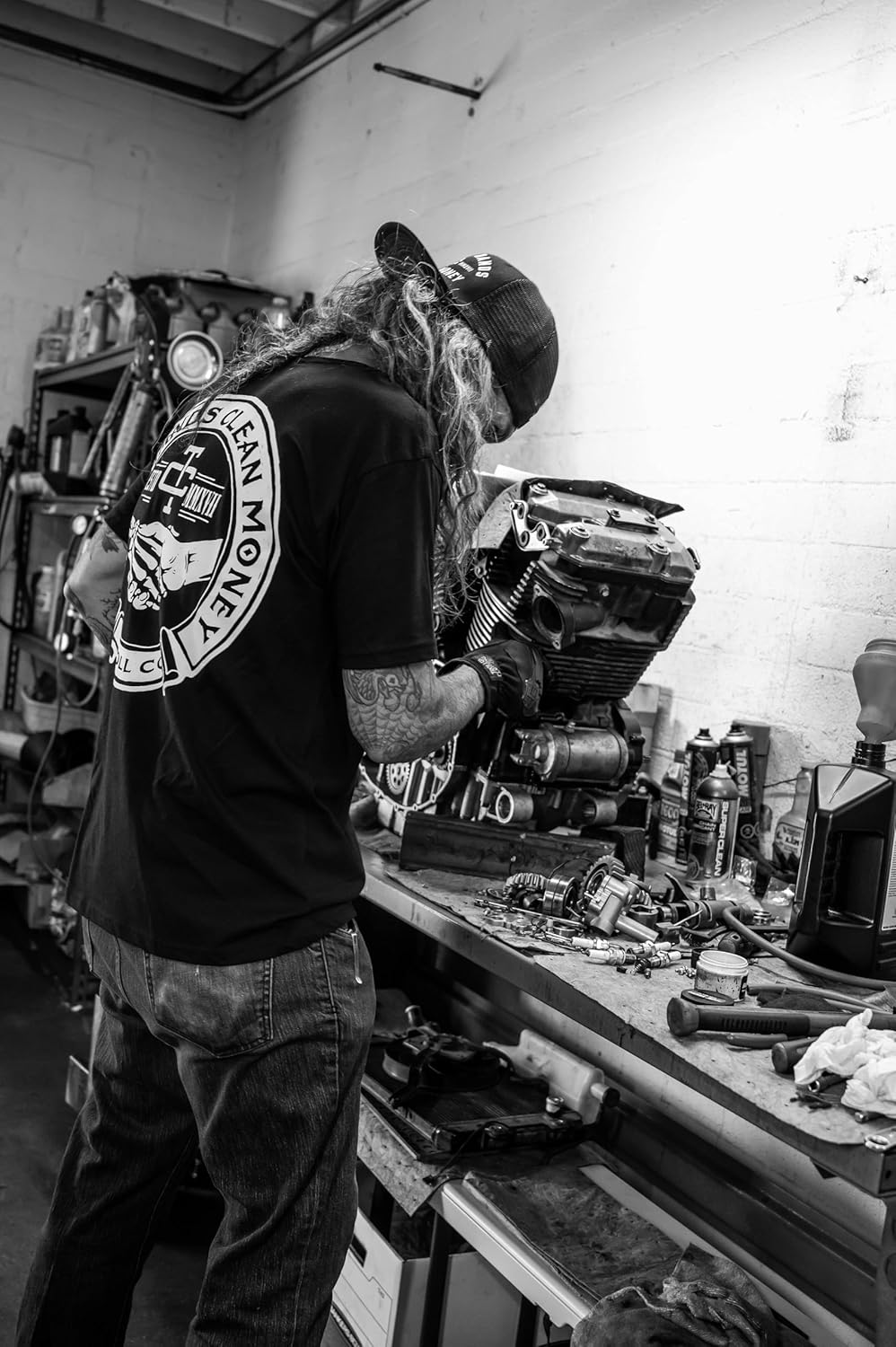 TROLL CO. CLOTHING Dirty Hands Clean Money Meshback Hat - Black, Adjustable Snapback, Curved Brim, One Size Fits Most - Image 8