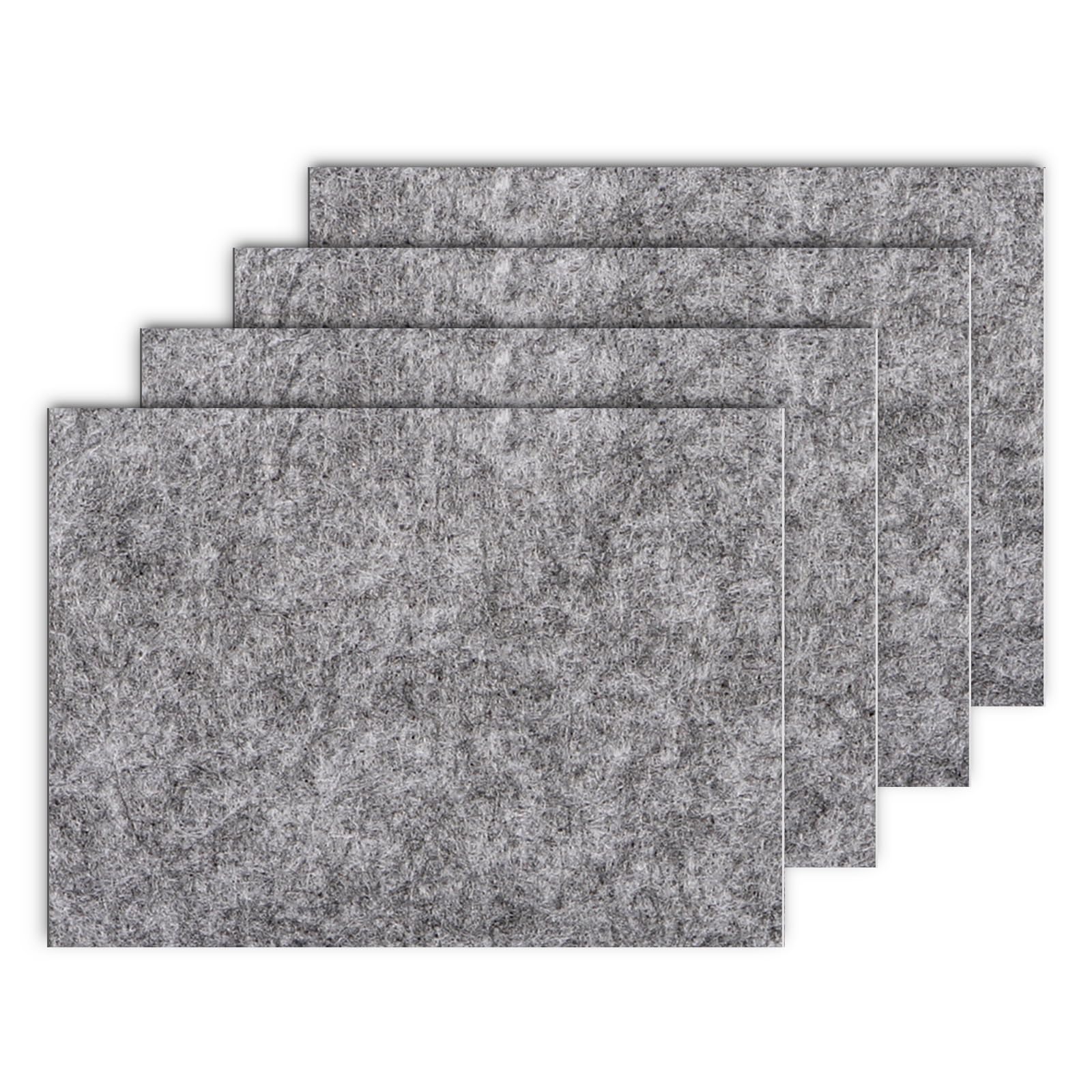 Feltro extra forte autoadesivo 5 mm – Set di 4 feltrini per mobili 20 x 16 cm ritagliabili – Super adesivo per mobili pesanti – antiscivolo e protezione antigraffio – grigio scuro