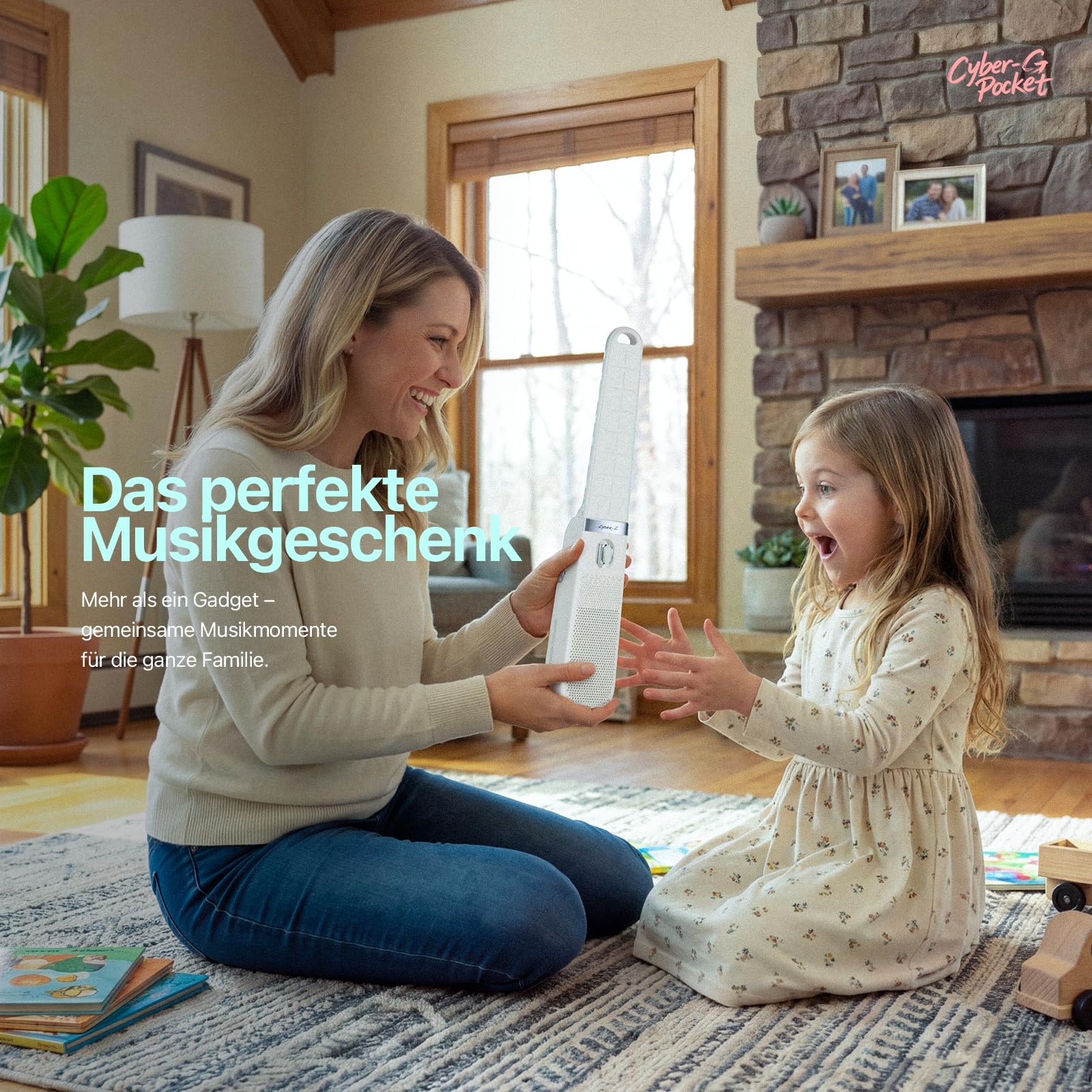 Enya Cyber-G Pocket Smart Gitarre, Tragbares Lerninstrument inkl. App | 0,8 kg leicht, interaktive Musikfunktionen, kreative Sounds, ideal für Anfänger, Kinder und Erwachsene zum Lernen und Spielen
