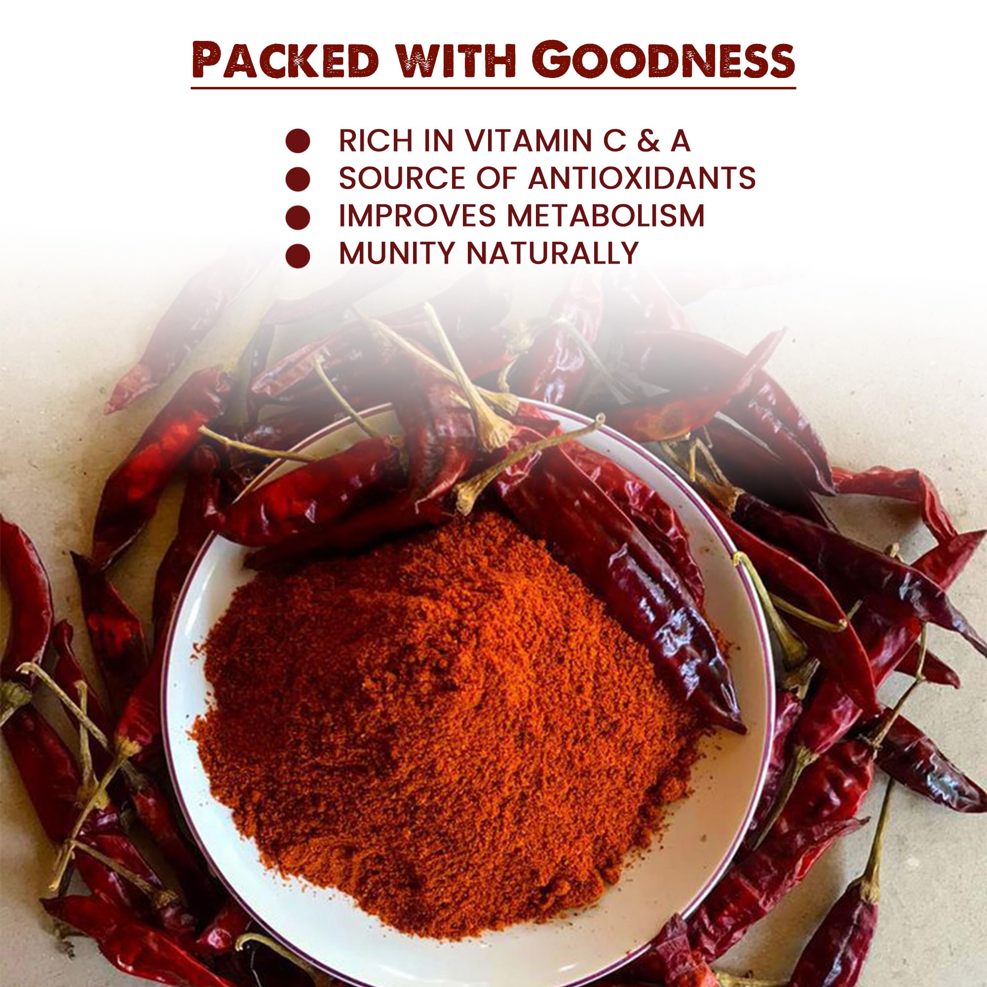 Shine Organic Kashmiri Red Chilli Whole 100gm Sun Dried Lal Mirch with Rich Colour & Aroma Natural Spice for Cooking, Seasoning & Pickles Kitchen Essential 3