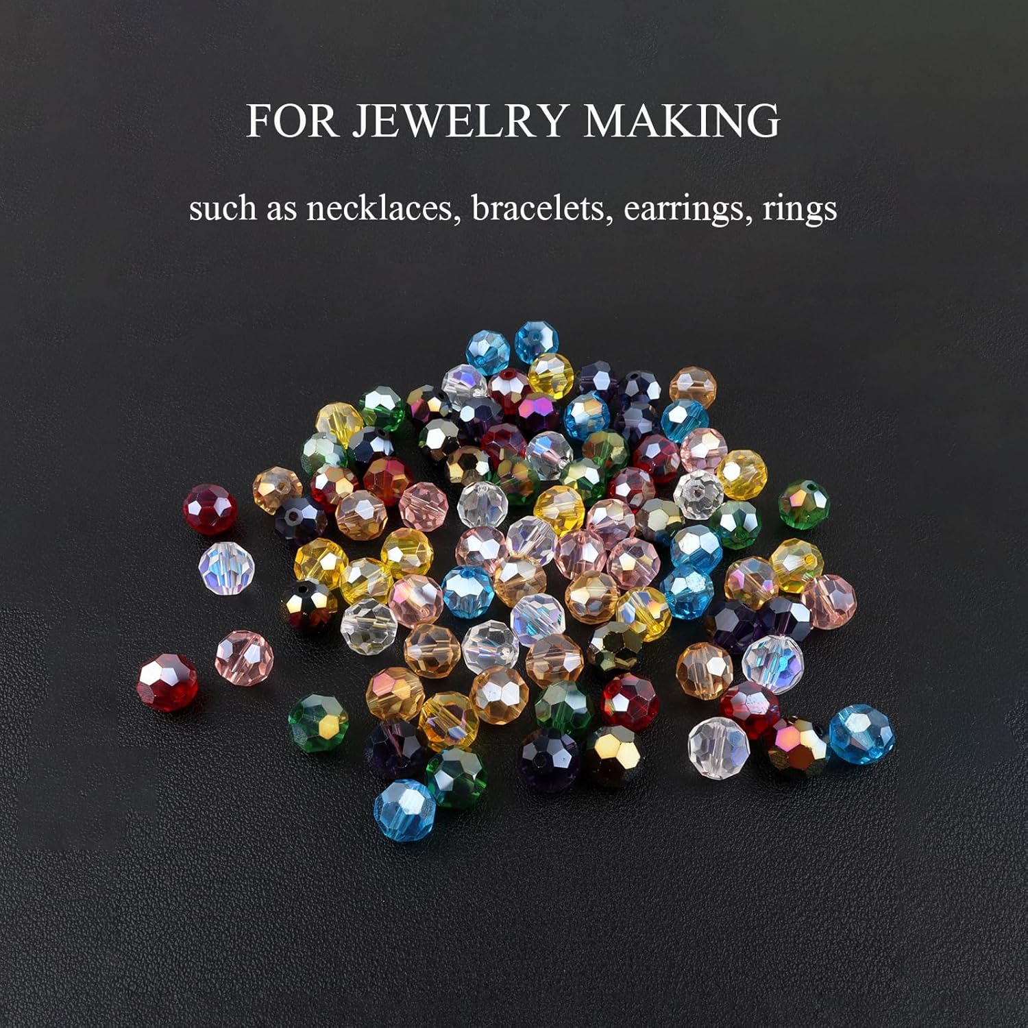 10mm Crystal Beads for Jewelry Making - 32 Faceted Iridescent Beads for Bracelets(65-72pcs, Crystal Paradise) - Image 5
