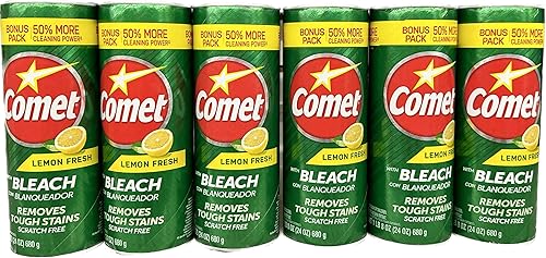 Comet Con lejía Con un 50% más de potencia de limpieza, recipientes de 21 onzas (Lemom)