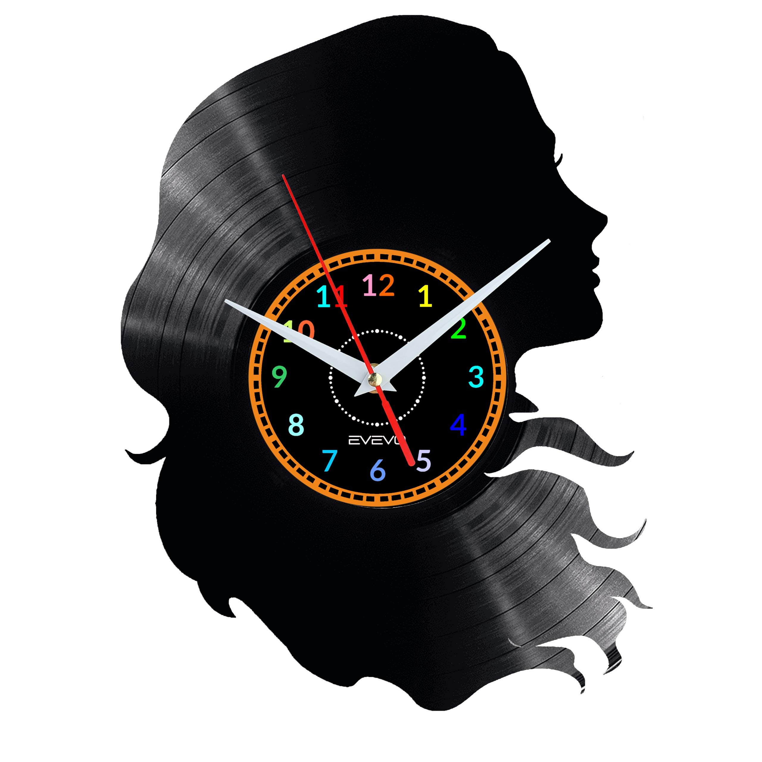 Horloge murale salon de coiffure silencieuse pour studio beauté design