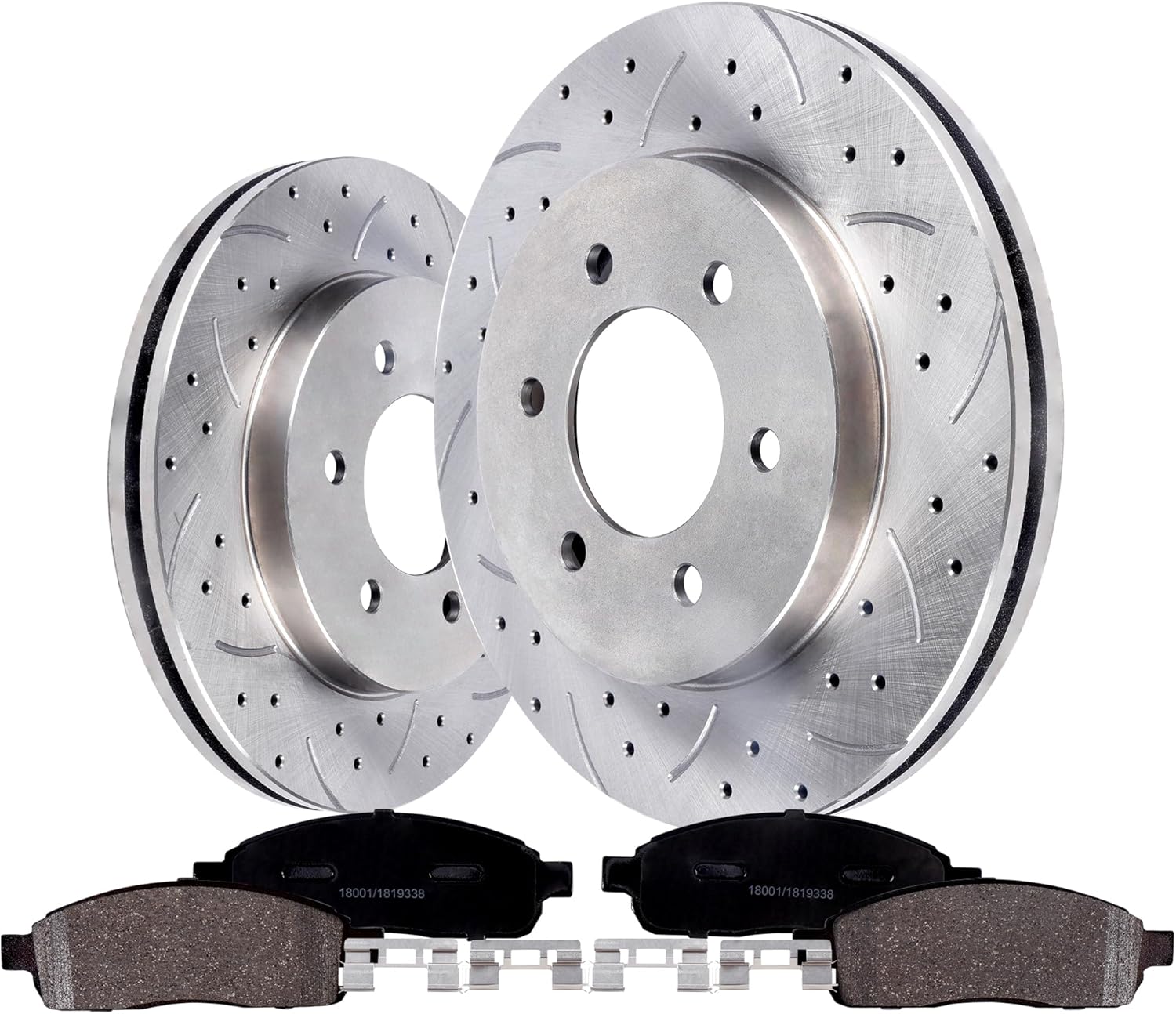 Front Brake Kits With Pads And Rotors Compatible With Ford F-150 2004-2008, For Lincoln Mark Lt 2006-2008 4.2l 4.6l 5.4l V6 V8 4wd 6-Lug Wheels