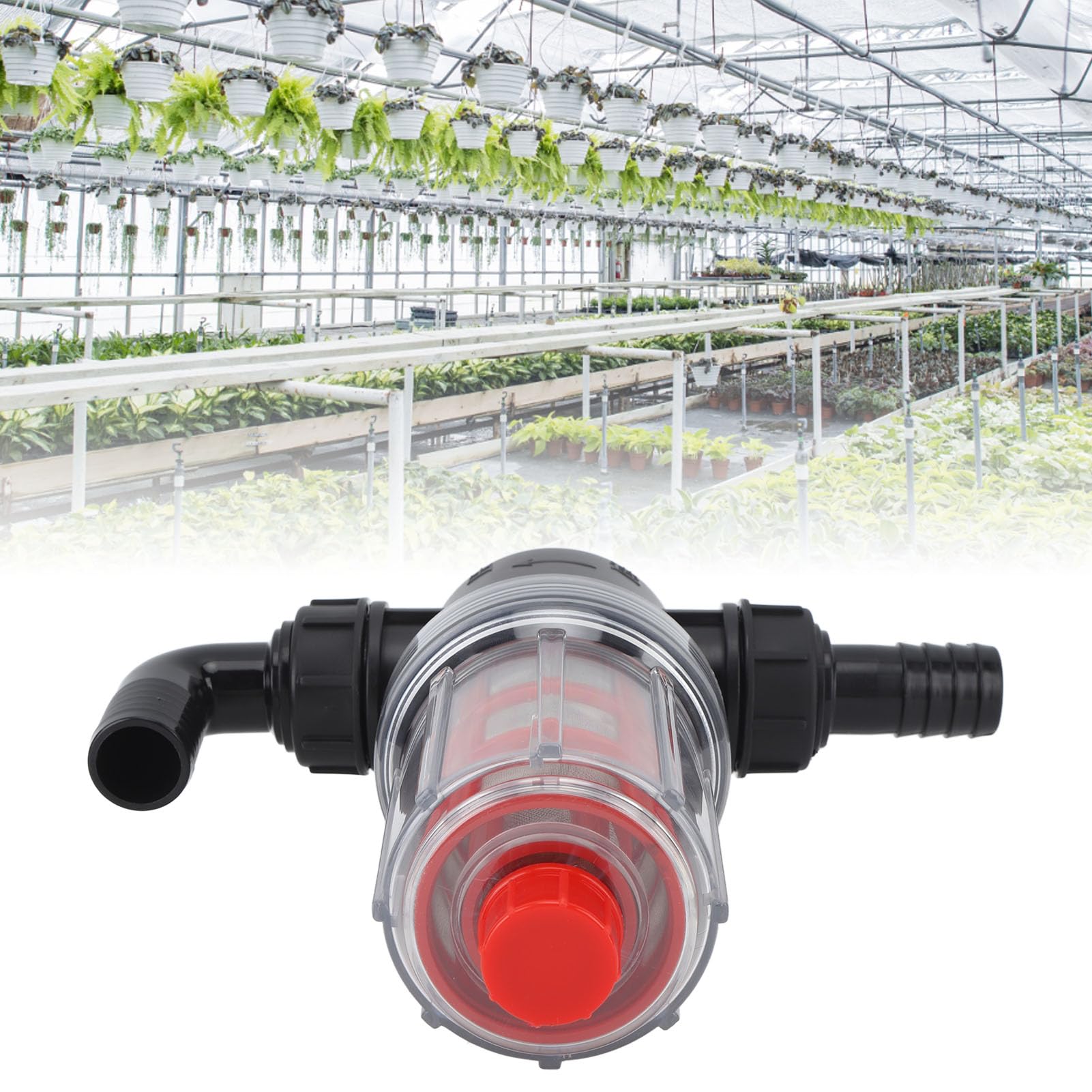 SIXRUN Filtro per Pompa dell'acqua per Irrigazione Filtro in in Plastica e Acciaio Inossidabile 304 Doppio Strato 40 e 60 Mesh Ad Alto Flusso per Tubo per Pompa per Irrigazione del Prato da