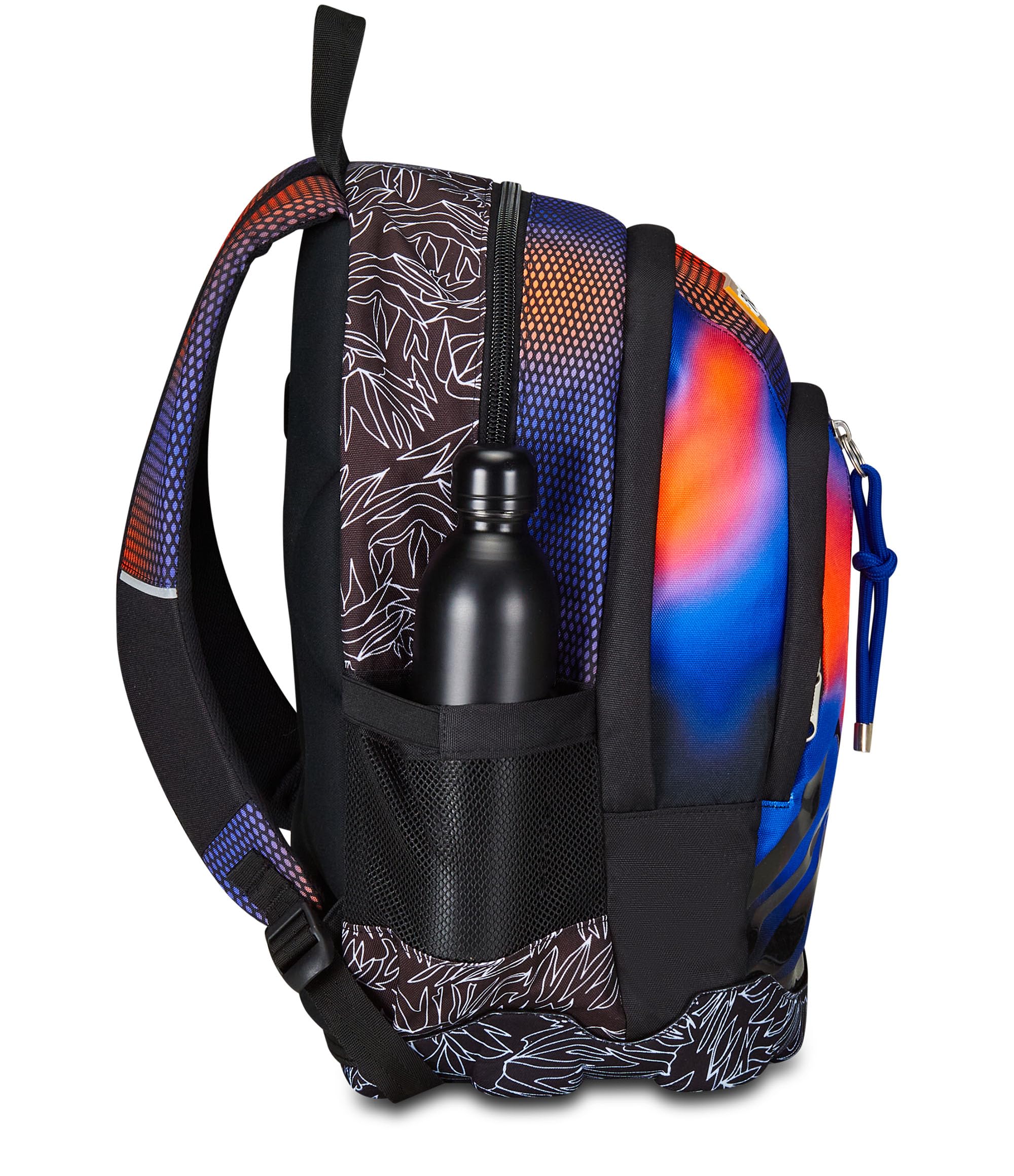 Seven Zaino Scuola Dual, Blu e Arancione, Shadefull Boy, Zaino Doppio Scomparto Con Tasca Porta PC o Tablet, Tasca Porta Borraccia e Organizer, Scuole Medie e Superiori, Bambino Ragazzo