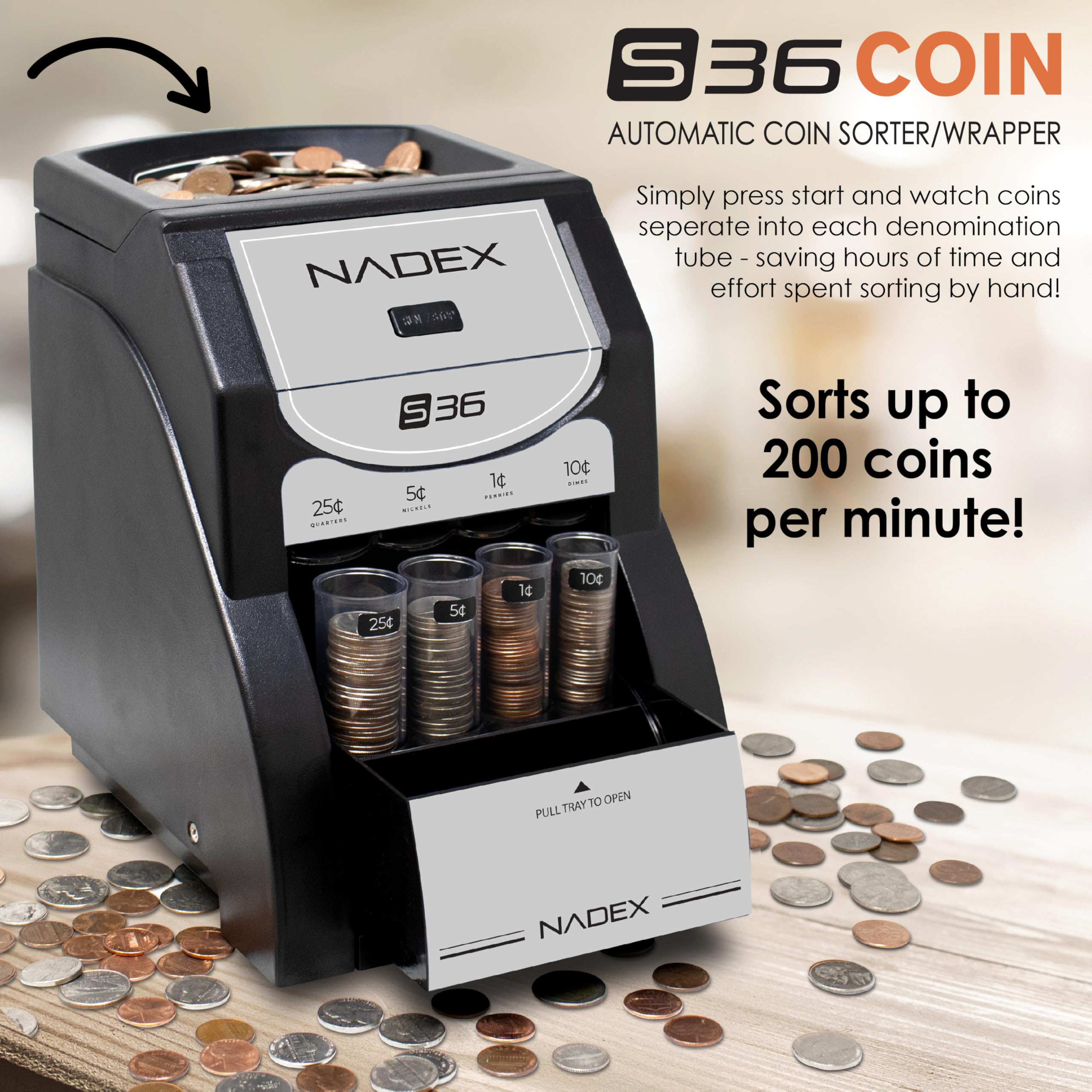 Nadex Clasificador de monedas 36SE