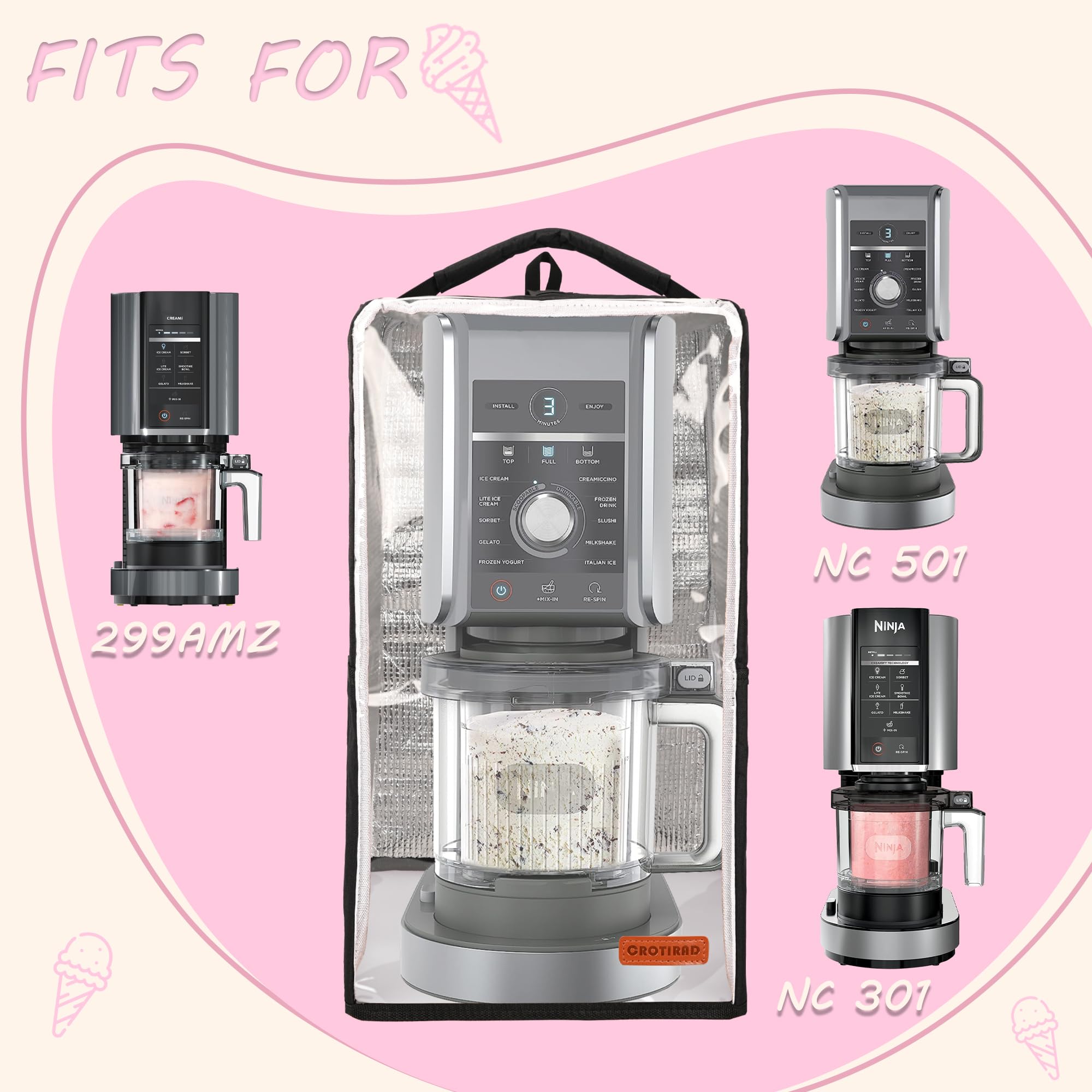 Ninja CREAMi Dust Cover - Protect Your Ice Cream Maker -2 Ninja CREAMi Dust Cover - Protect Your Ice Cream Maker -2