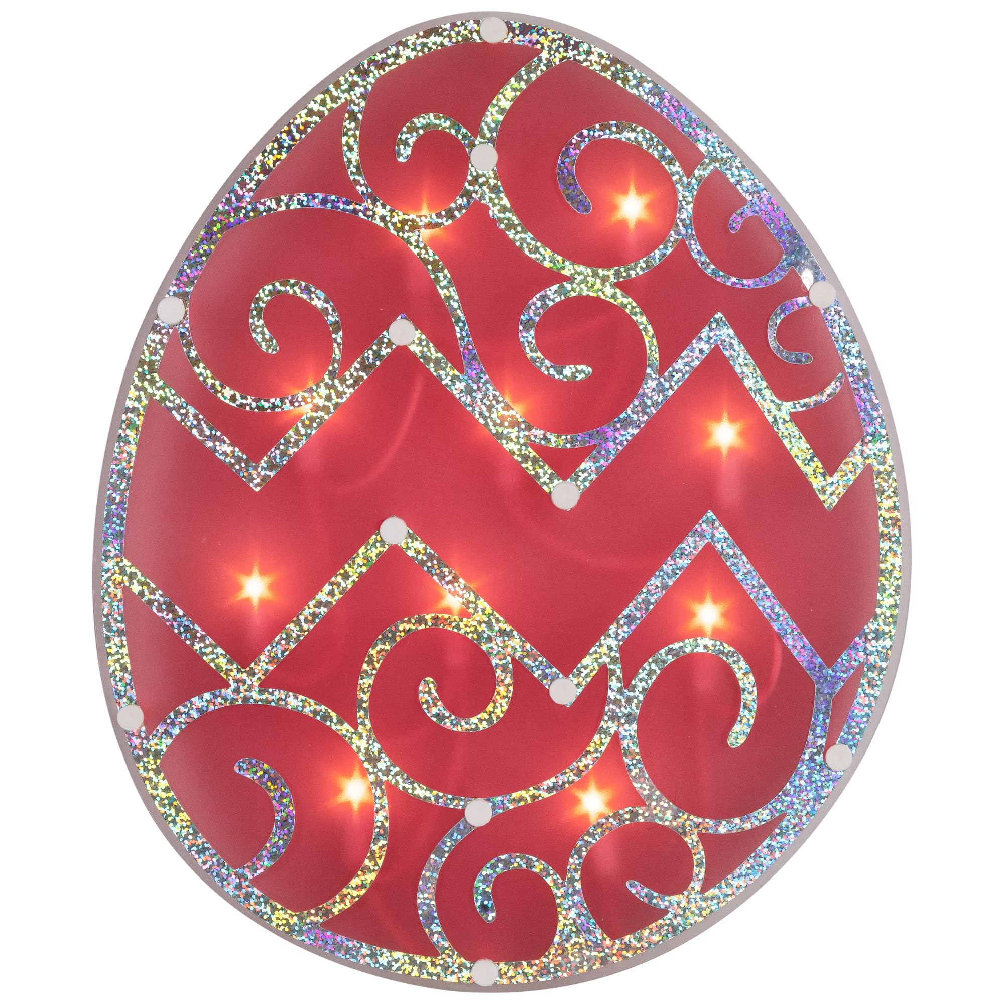 Lighted Easter Egg Window Silhouette Decoration - 12