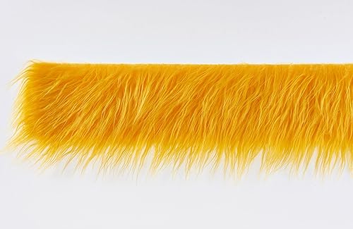 Miniatura 62 de Tiras precortadas de tela de piel sintética lanuda y esponjosa para gnomos, barba, cosplay, decoración enana (blanco, 8 x 60 pulgadas)