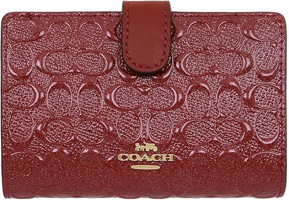 Amazon コーチ Coach 財布 二つ折り財布 F25937 チェリー Imche デボスド シグネチャー パテント レザー ミディアム 二つ折り財布 レディース アウトレット品 ブランド 並行輸入品 財布