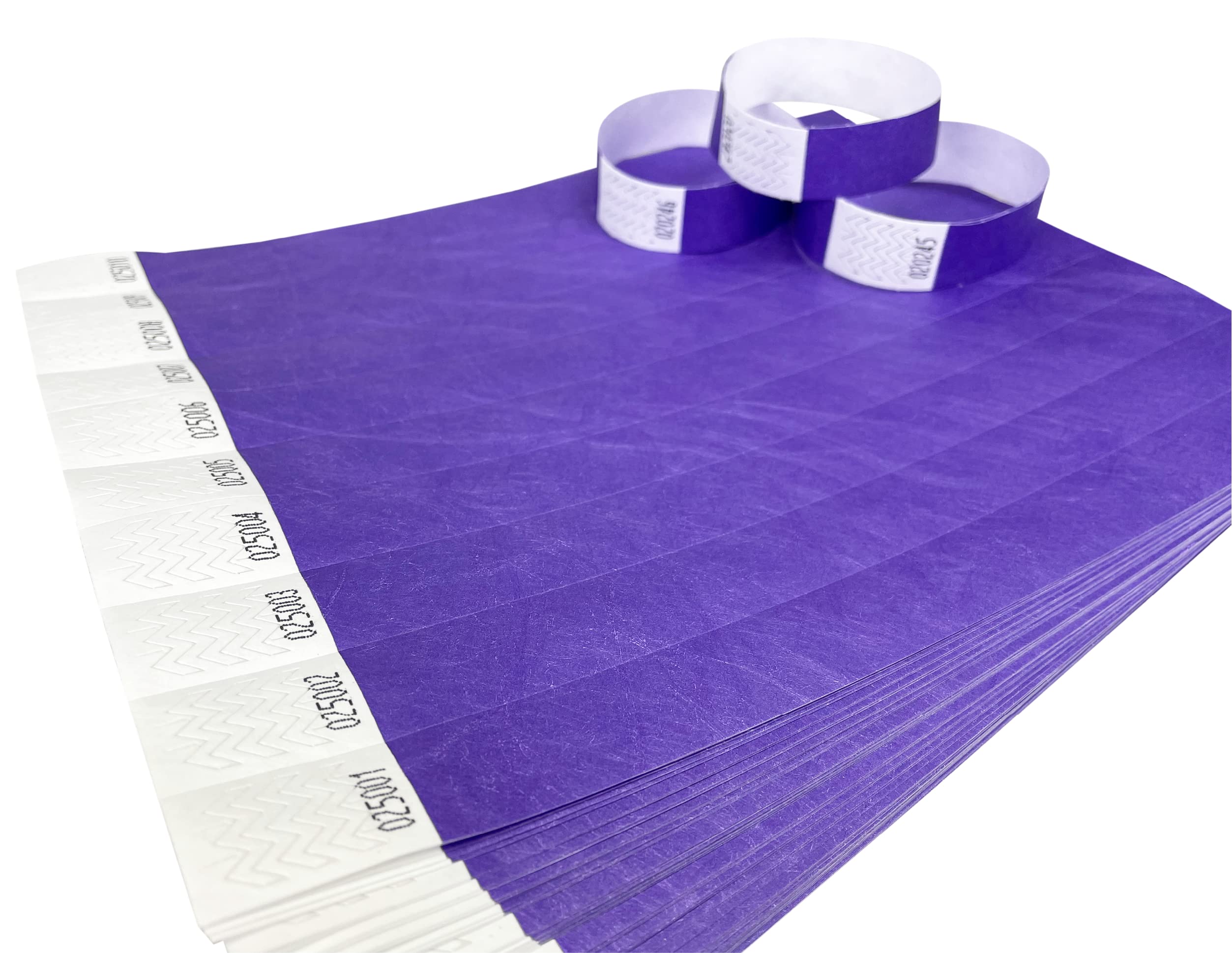 3000 Wristbands Purple Tyvek Identification Wristbands for Events, Security, Parties, Festivals