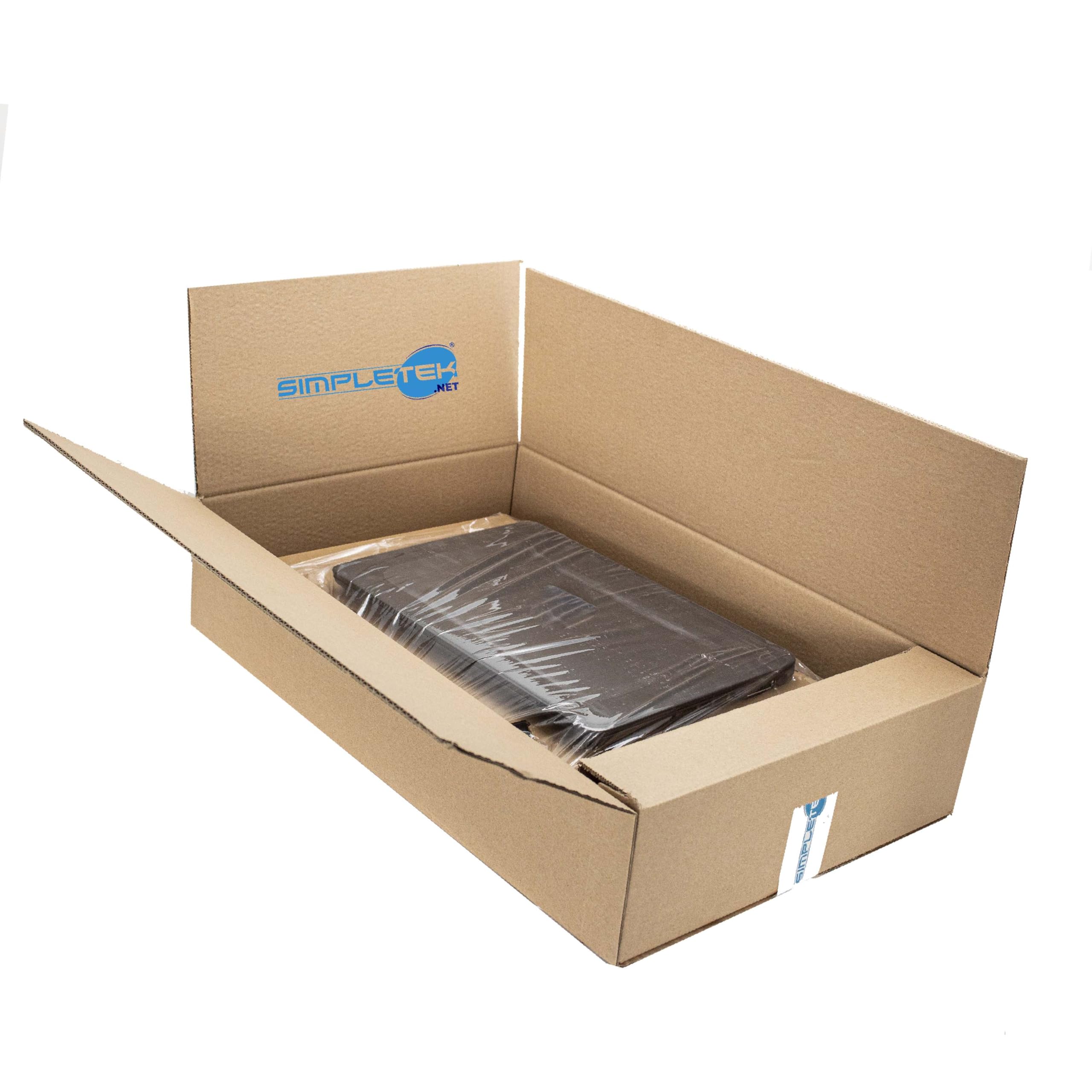 SIMPLETEK - Boîte en carton avec film intérieur pour ordinateur portable, mini PC et accessoires | Emballage de protection suspension | 57 x 37 x 13 cm