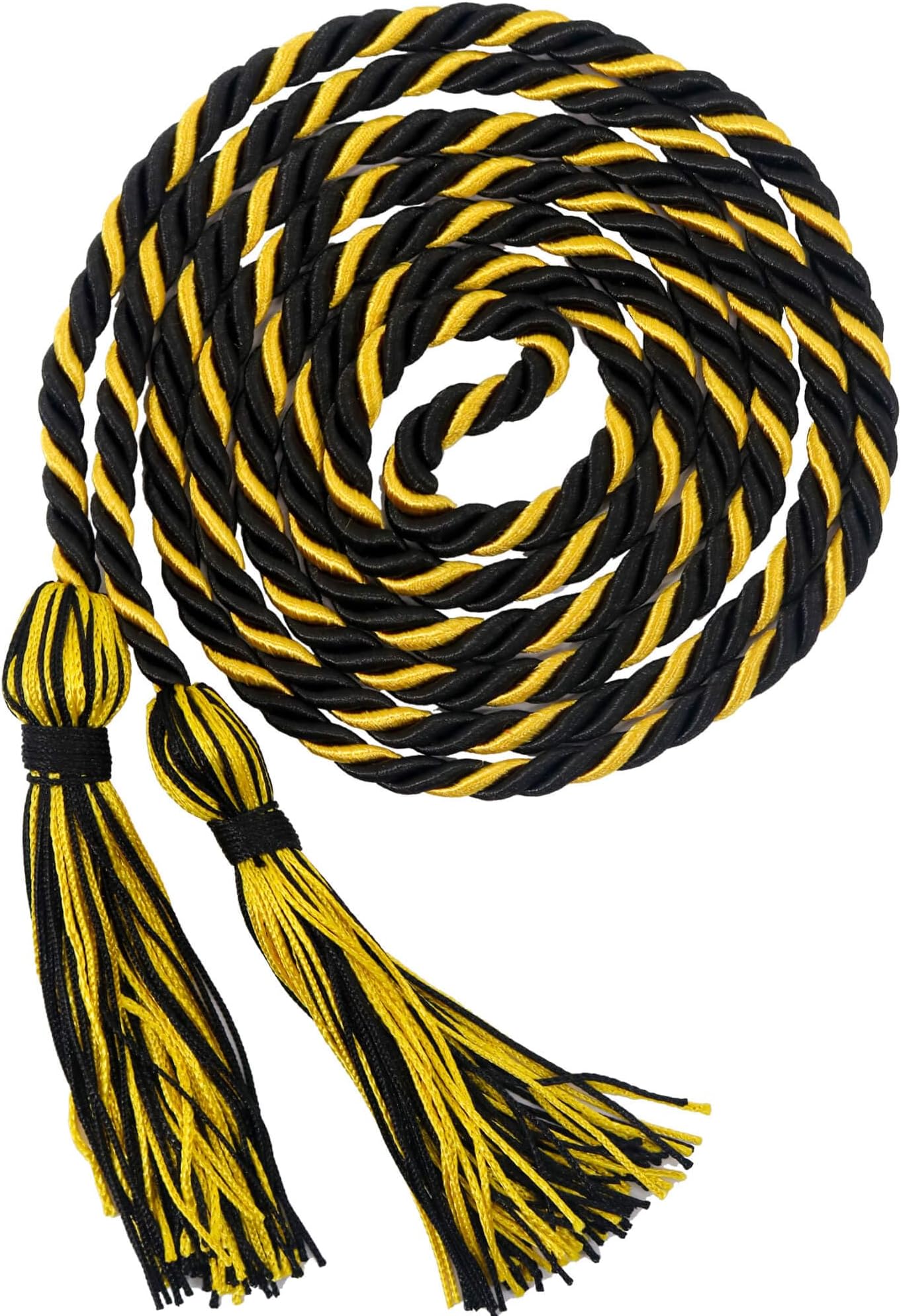GraduationMall Graduation Honor Cords Tassel Cord for Bachelor Gown Master BlackGold