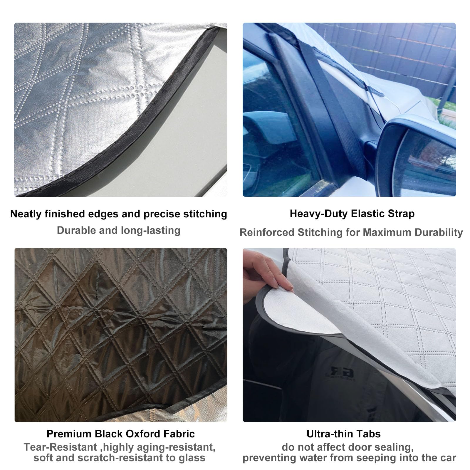 Copertura Parabrezza Inverno Auto 147×116cm Telo Antigelo Antineve 5 Magneti Protezione Universale SUV