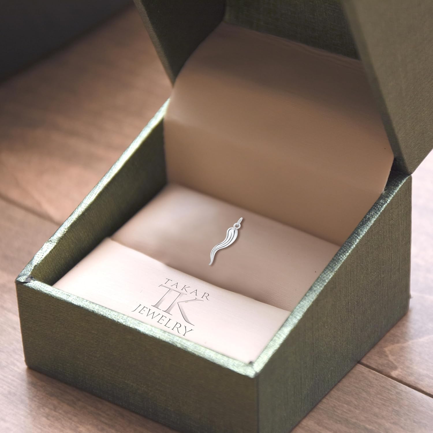 Takar 925 Sterling Silver Lucky Italian Horn Pendant Necklace, 3D Italian Cornicello Horn Charm Necklace For Women and Men, MADE IN USA. - Image 7