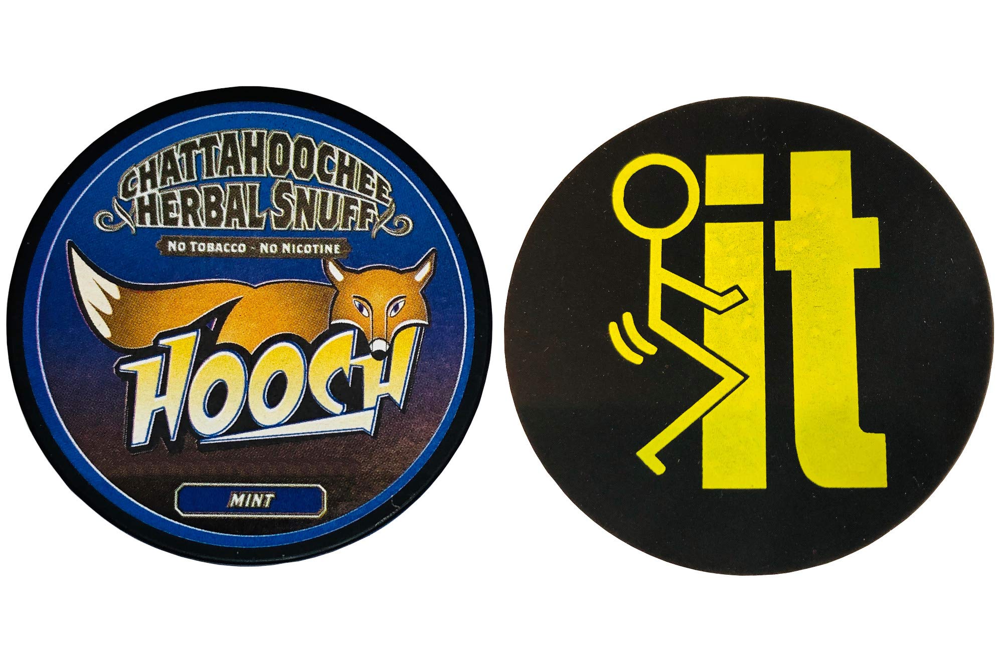 Hooch Herbal SnuffMint Rough Cut 1 Can with DC Crafts Nation Skin Can Cover - FIT Black