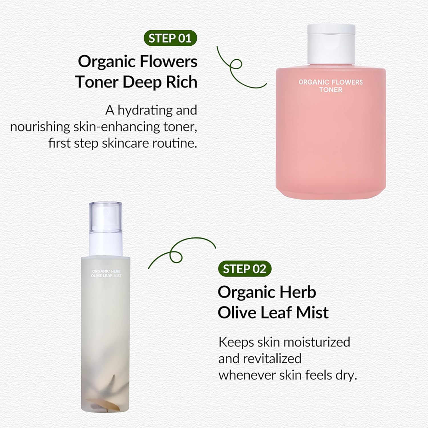 Whamisa Organic Herb Olive Leaf Mist, Facial Mist Spray, Waterless Formula, Fermented Ingredient Formula, Hydration, Portable, Korean Skin Care (100ml) - Image 5