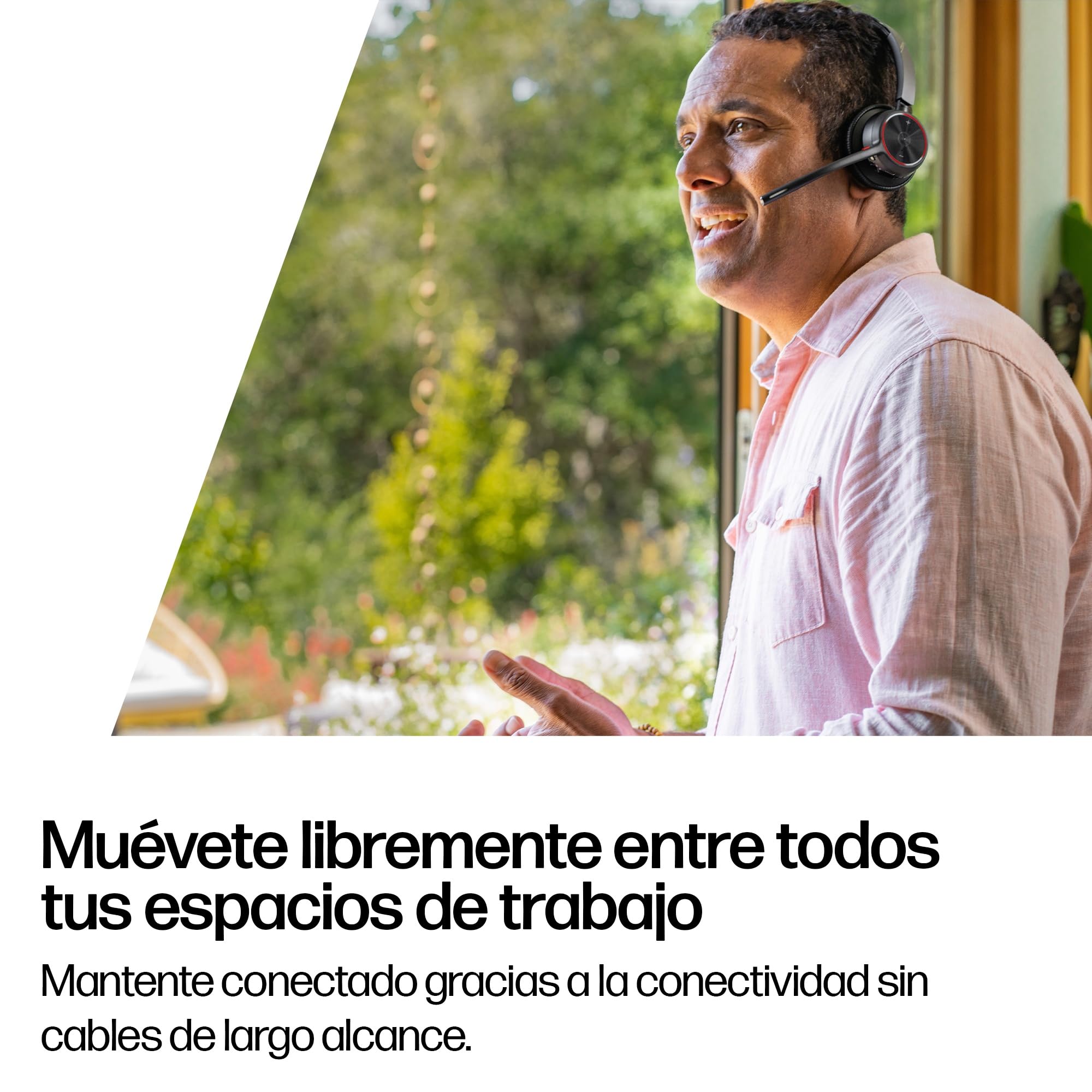 Auriculares inalámbricos Poly Voyager 4320 UC - Audífonos estéreo con micrófono de brazo con cancelación de ruido - Conexión Bluetooth a PC/teléfono móvil - Funciona: Teams (certificado), Zoom y más