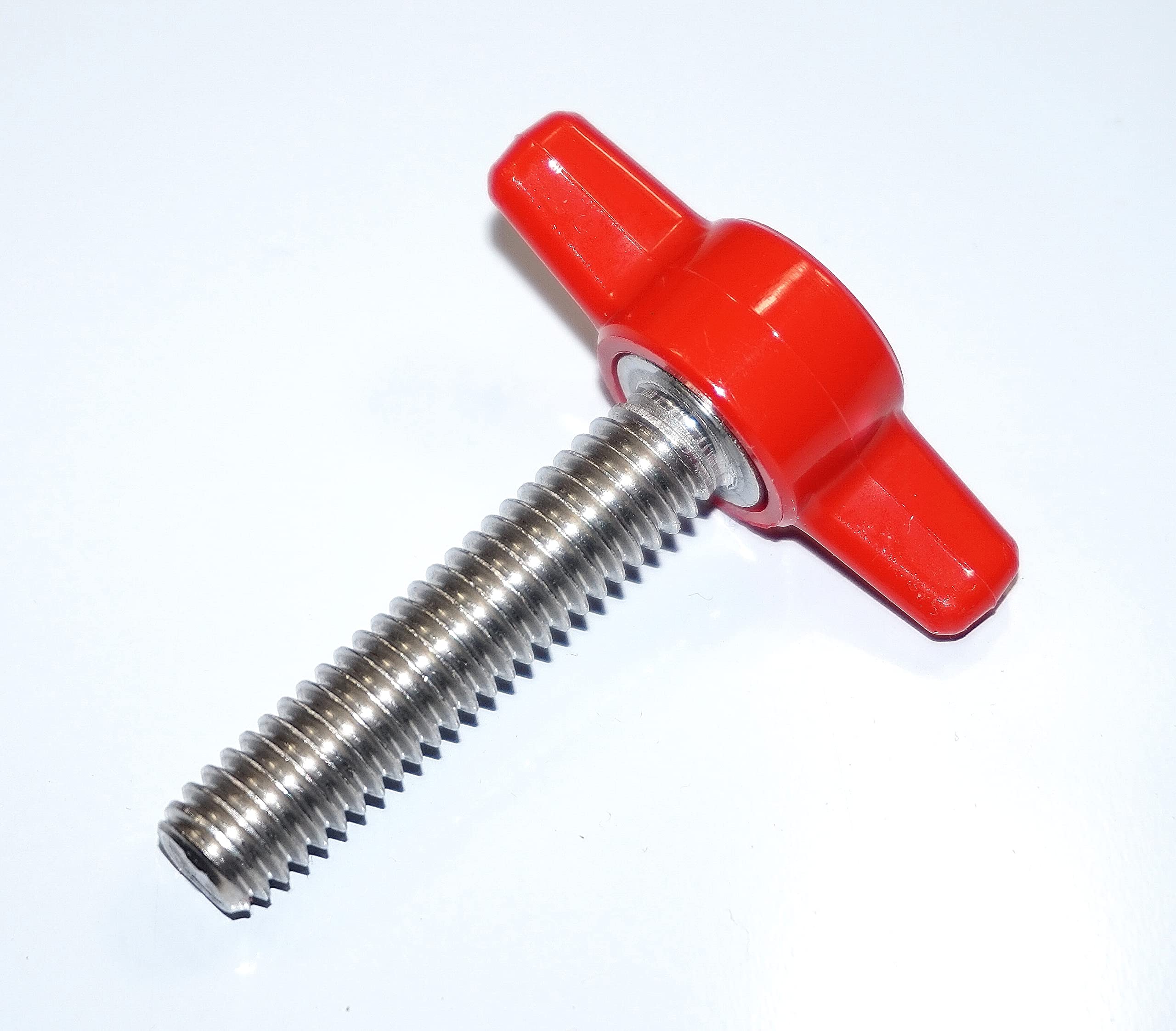 5/16 x 1 Thumb Screw Stainless Steel Thumbscrew Red Tee Wing Thumb Screws Standard/Coarse Plastic Knob Thumbscrew Stud 1