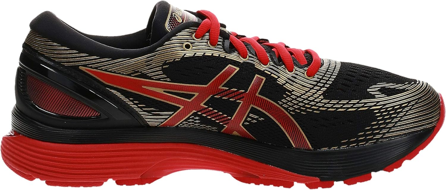 ASICS Men's Running 9.5 UK Black (Black/Classic Red 001)
