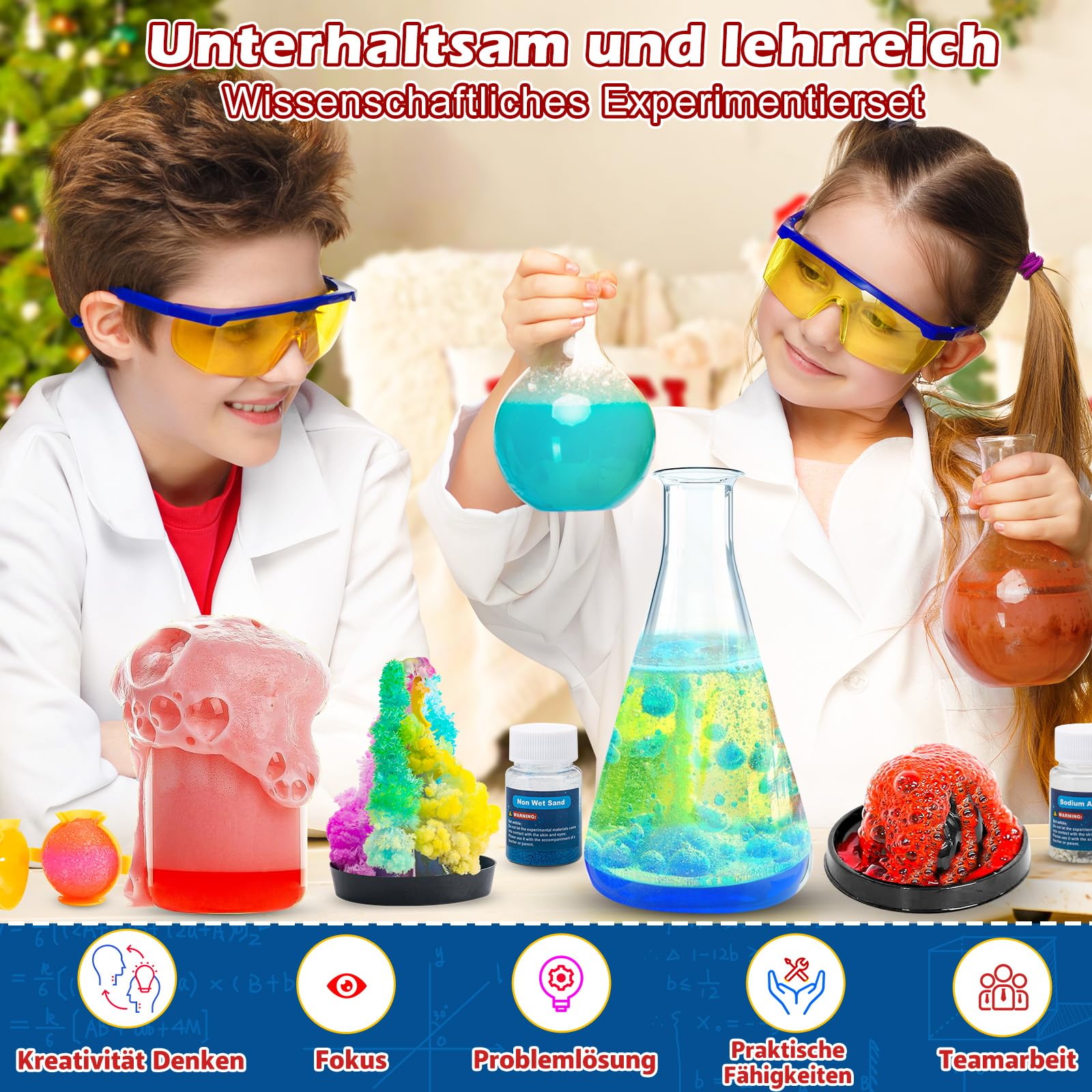 Calendrier De L'Avent Scientifique 2025 Pour Enfants – 24 Expériences STEM (Cristaux, Volcan, Pierres) | Cadeau Éducatif 6+ Ans