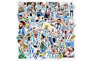 Messi Player Stickers: 50PCS Super Star Soccer Decals for Fans