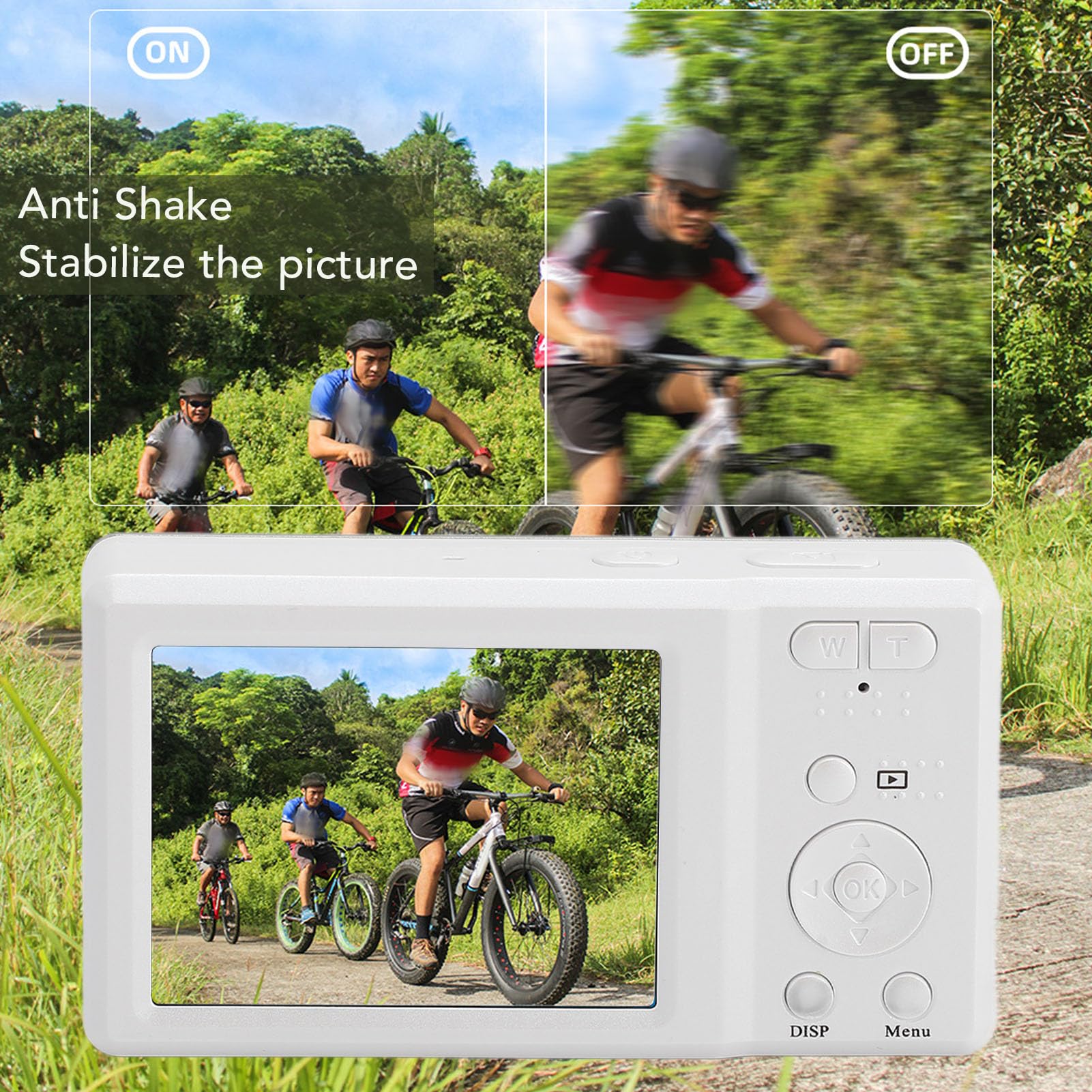 Aparat Cyfrowy 4K, Kompaktowe Aparaty Podróżne dla Nastolatków, Aparat Fotograficzny 56 MP 1080P HD z 20-krotnym Zoomem Cyfrowym i funkcją Automatycznego Ustawiania Ostrości,