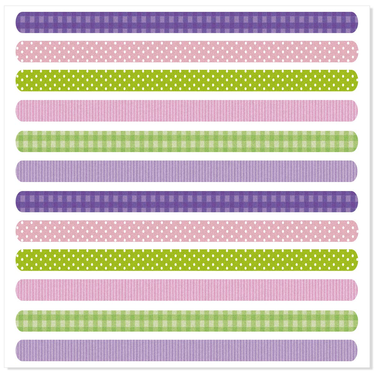 Anti-Rutsch-Streifen für Treppenstufen / 65 x 3 cm / 12 Stück/bunt gemustert/selbstklebend