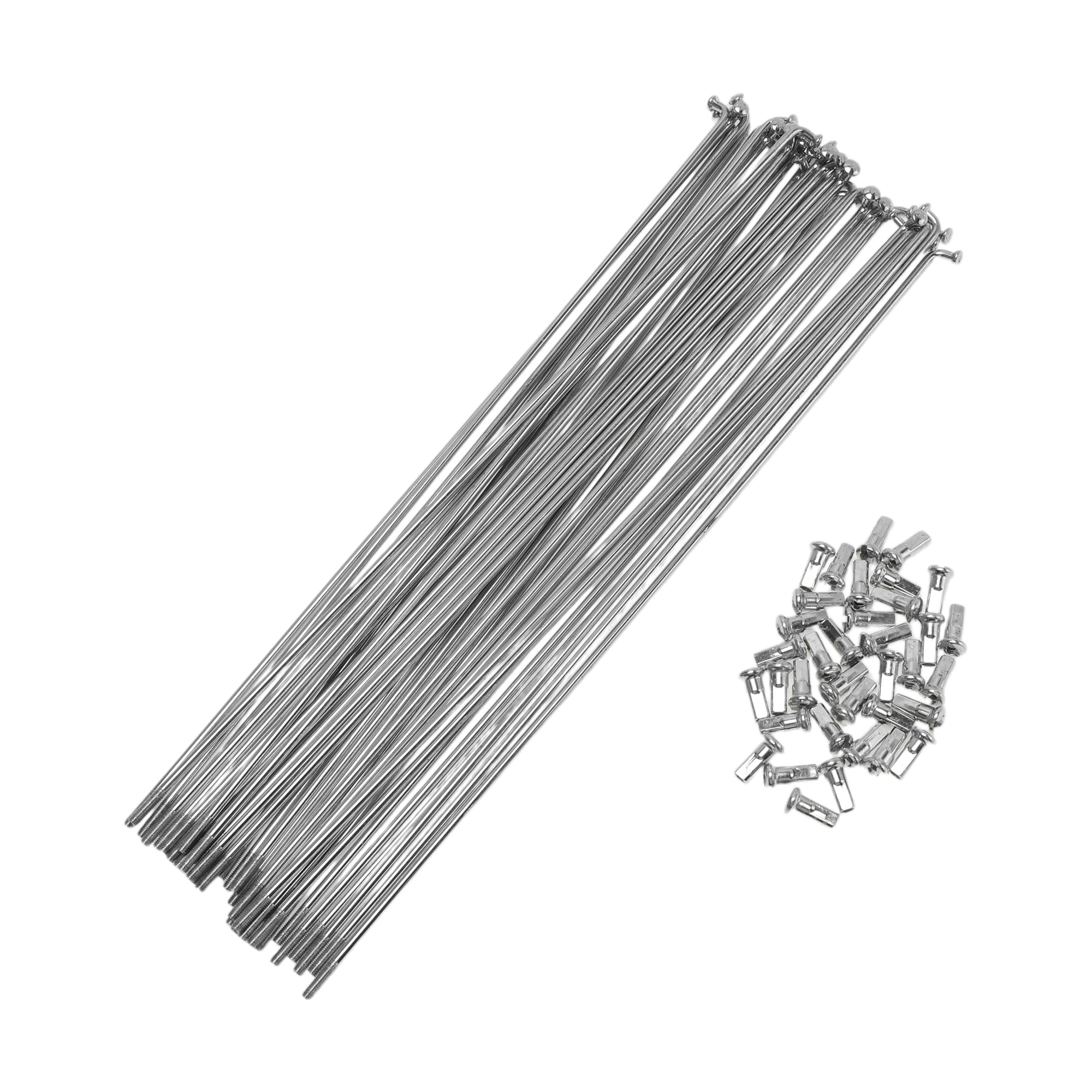 Motoforti 36 Set 12G Bicycle Spokes 251mm Bike Wheel Spokes 45 Steel Galvanized Silver Tone โ image 1