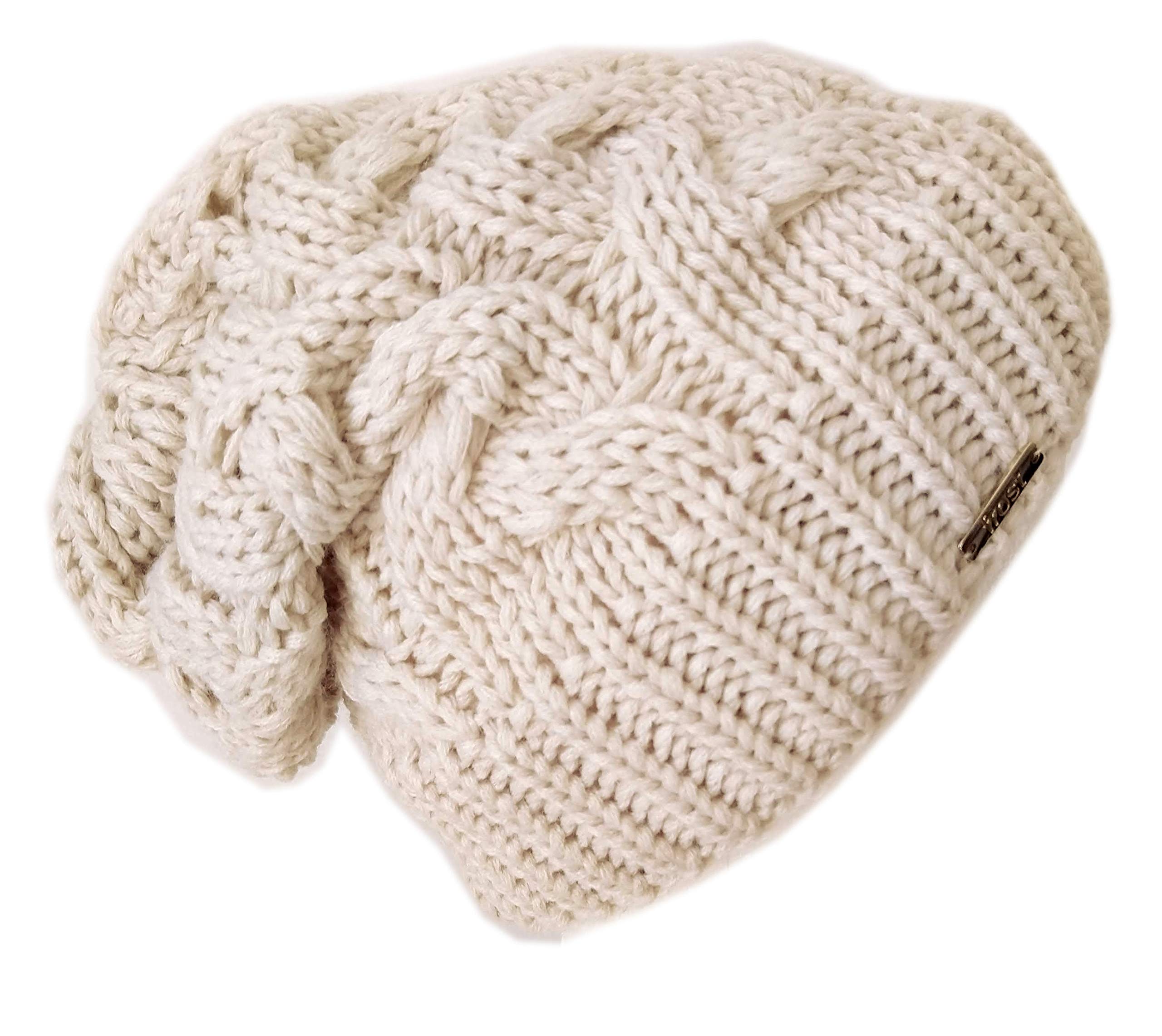 Frost Hats Warm Winter Beanie for Women Chunky Cable Knit Hat M179